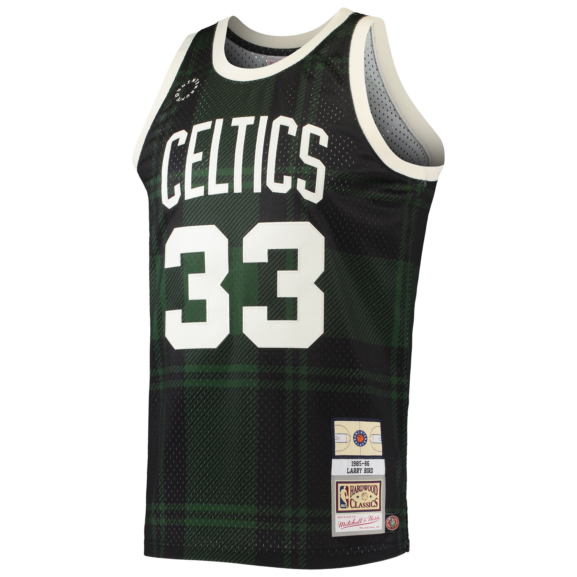 Larry Bird Boston Celtics Mitchell & Ness 1985-86 Hardwood Classics Uninterrupted Swingman Jersey - Black