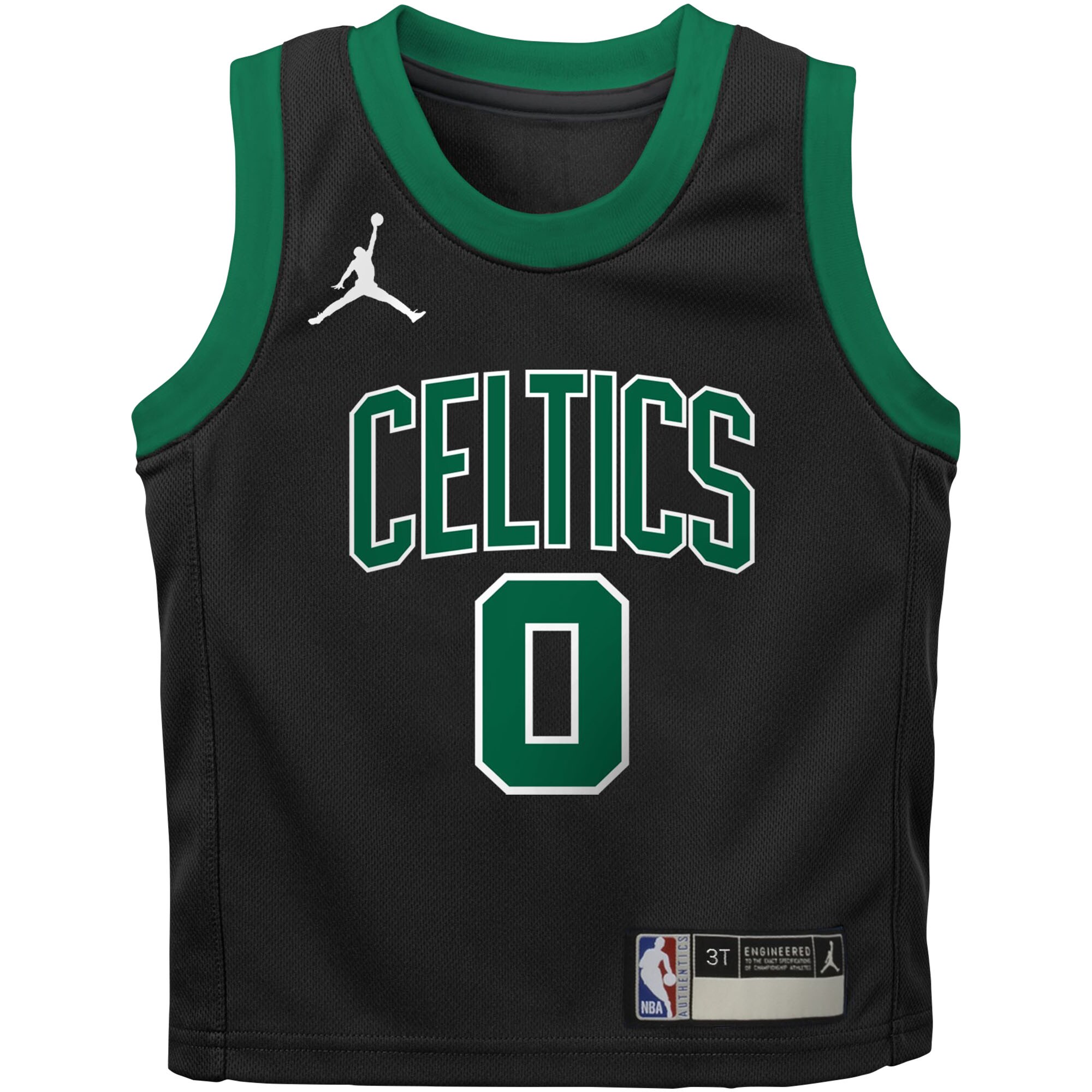 Jayson Tatum Boston Celtics Jordans Brand Preschool 2022/23 Replica Jersey - Statement Edition - Black