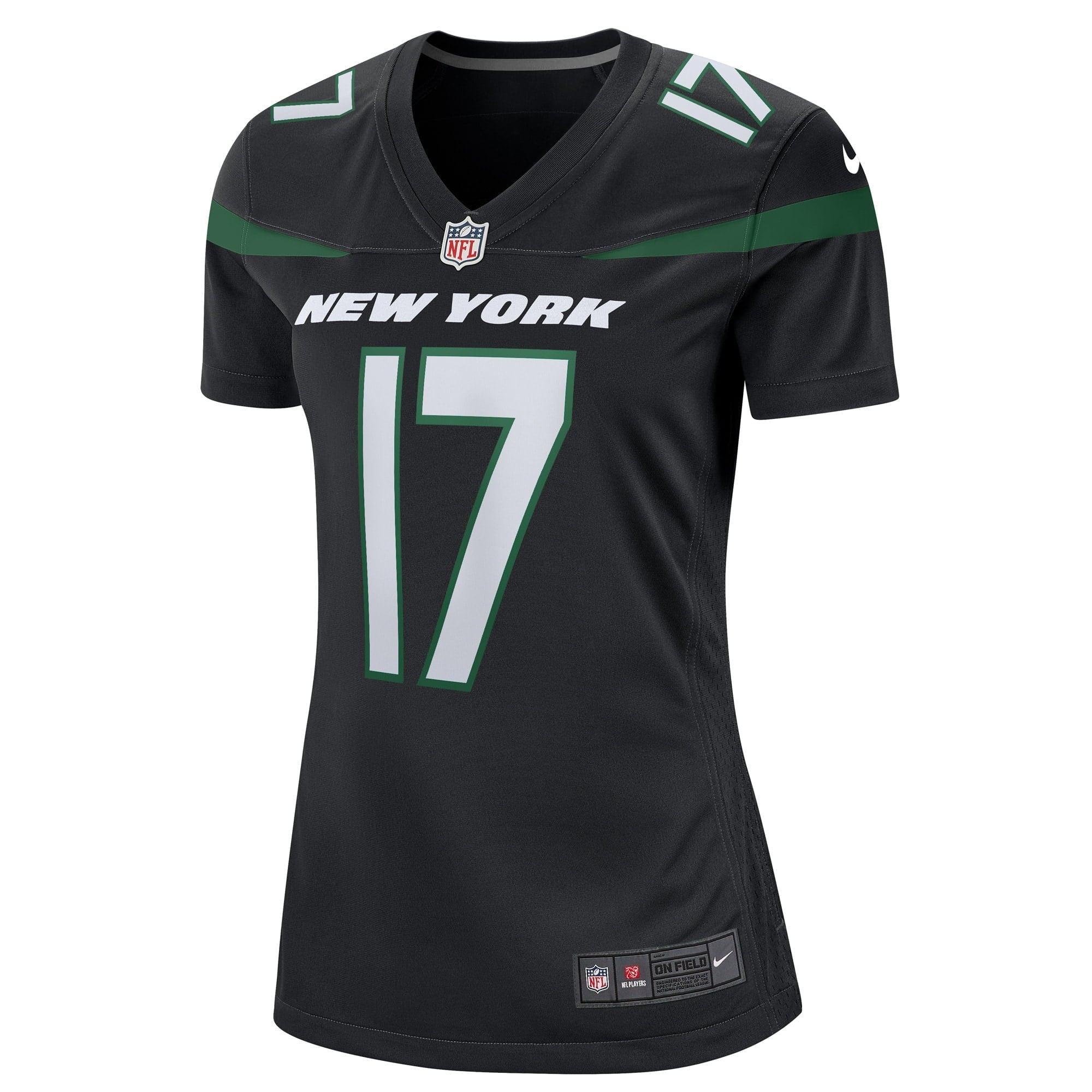 Women's Nike Garrett Wilson Stealth Black New York Jets Alternate Game Player Jersey