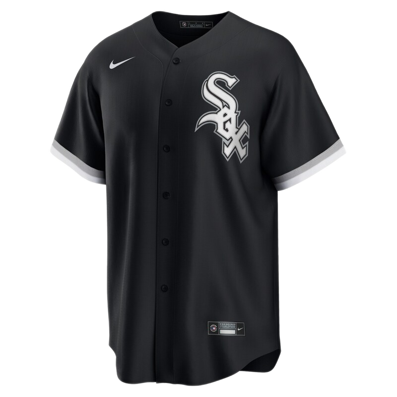 Men's Elvis Andrus Chicago White Sox Black Alternate Premium Stitch Replica Jersey