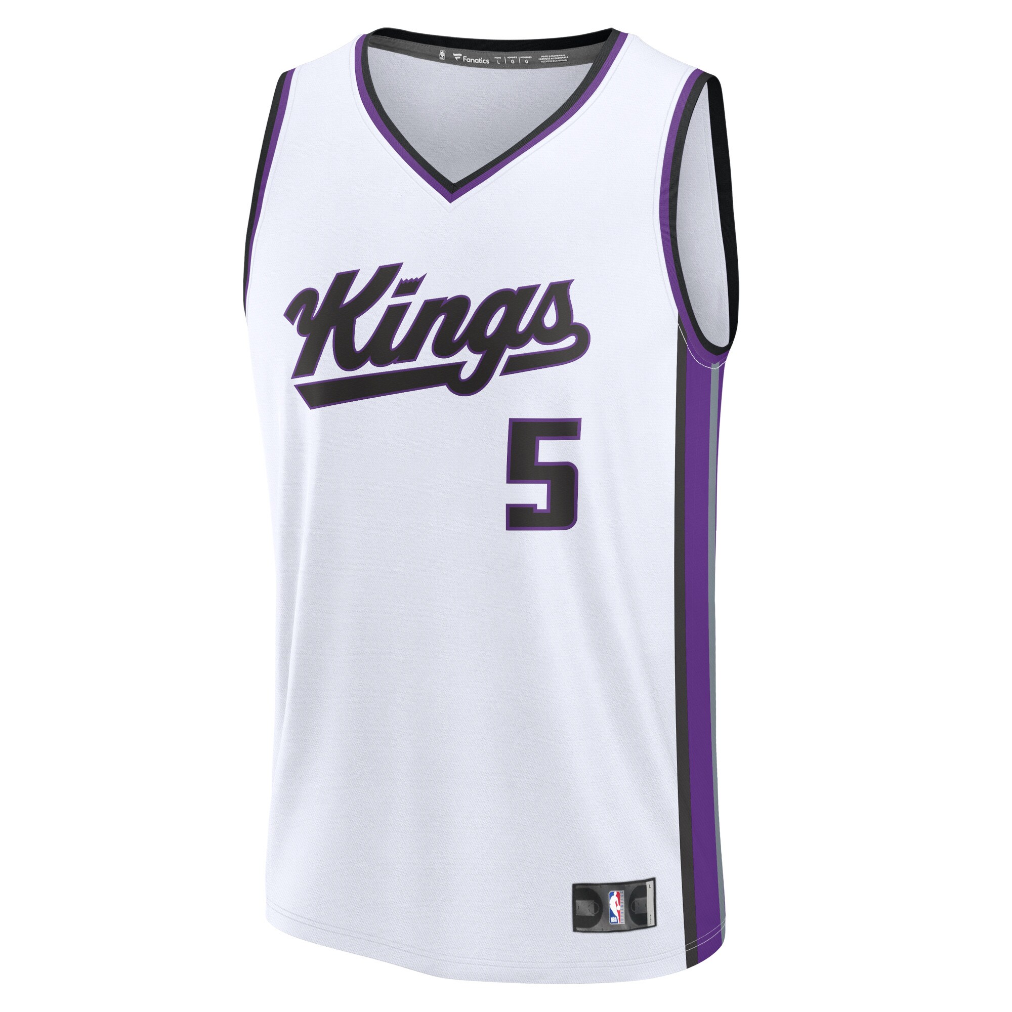 De'Aaron Fox Sacramento Kings Fanatics Branded 2023/24 Fast Break Replica Jersey - Association Edition - White