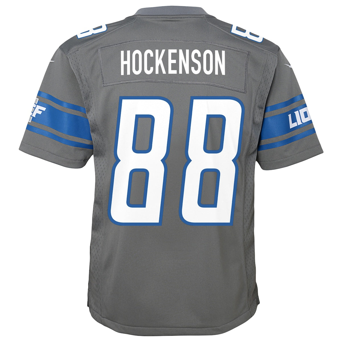 Boys' Grade School T.J. Hockenson Nike Lions Team Game Jersey - Grey