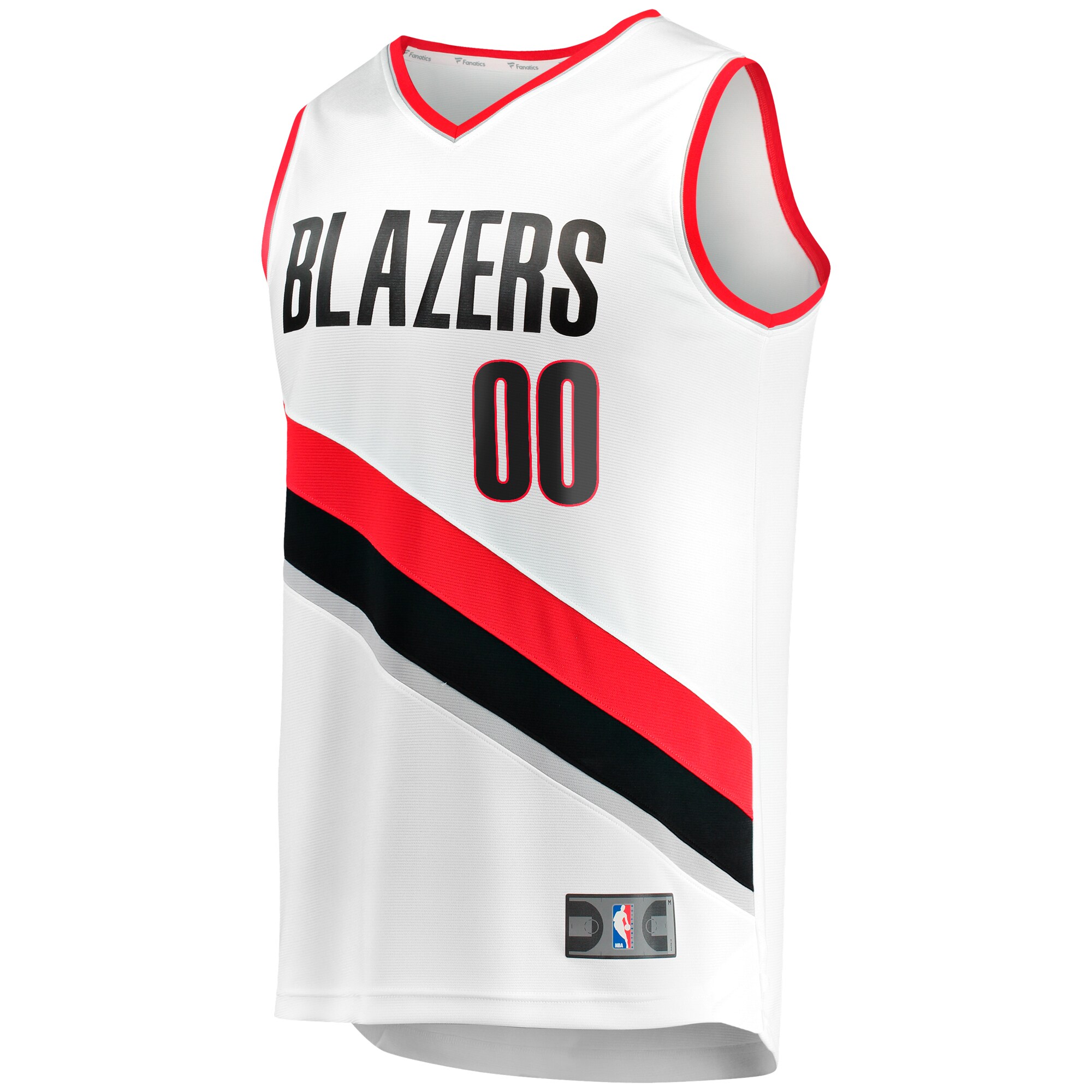 Portland Trail Blazers Fanatics Branded Fast Break Custom Replica Jersey - Association Edition - White