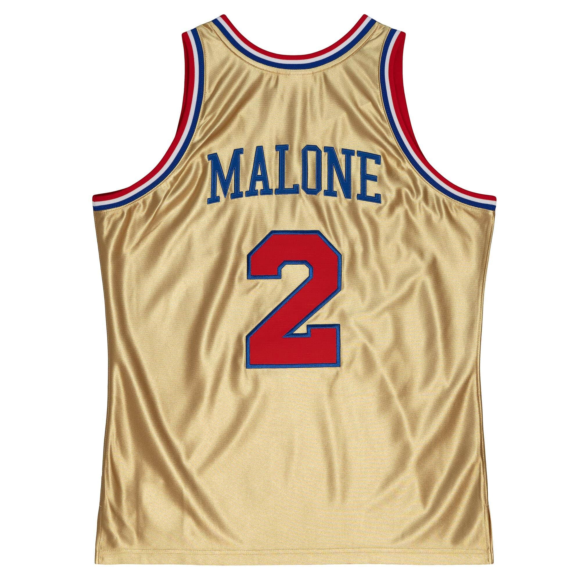 75th Anniversary Gold Swingman Moses Malone Philadelphia 76ers 1982-83 Jersey