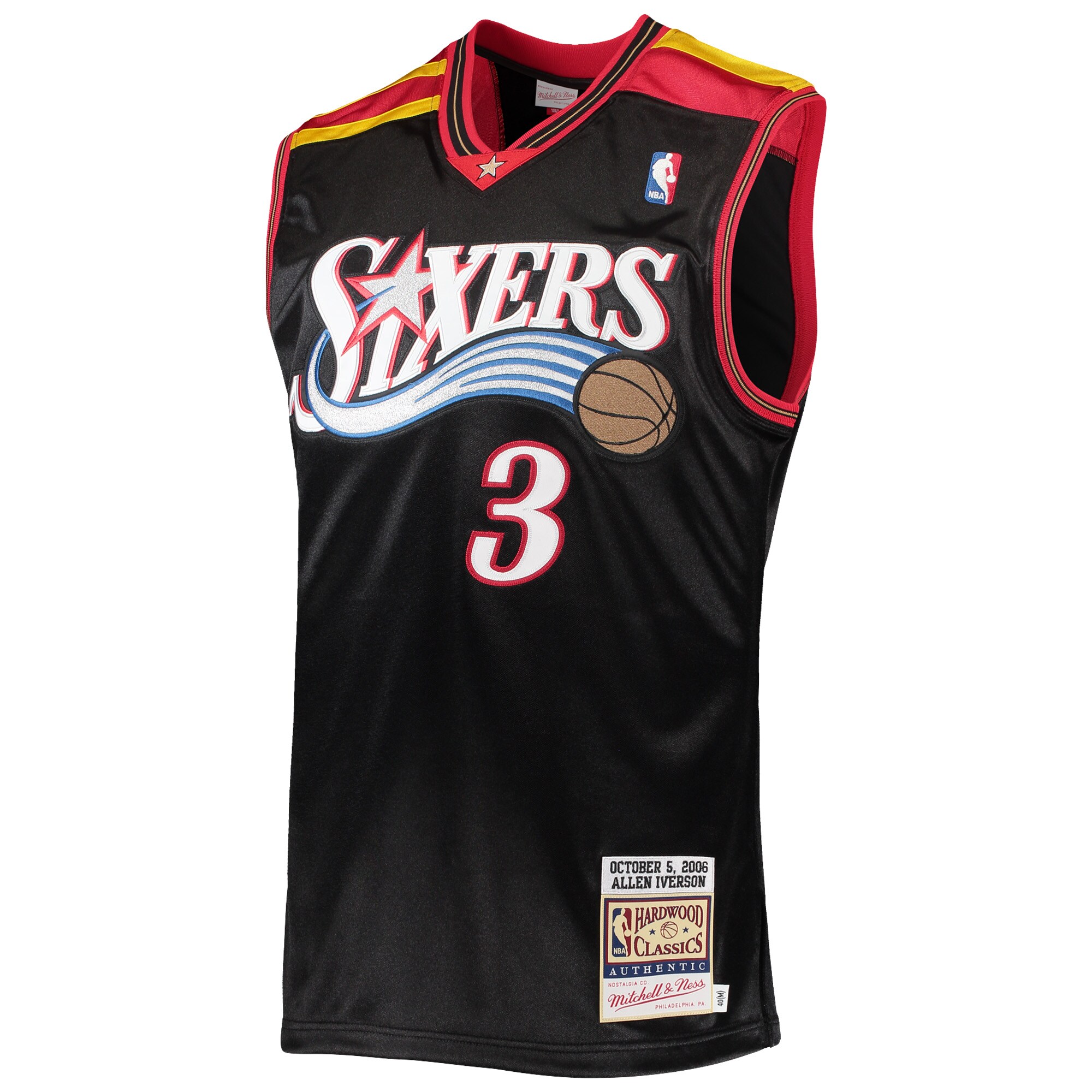 Allen Iverson Philadelphia 76ers Mitchell & Ness Hardwood Classics Authentic 2006 Jersey - Black