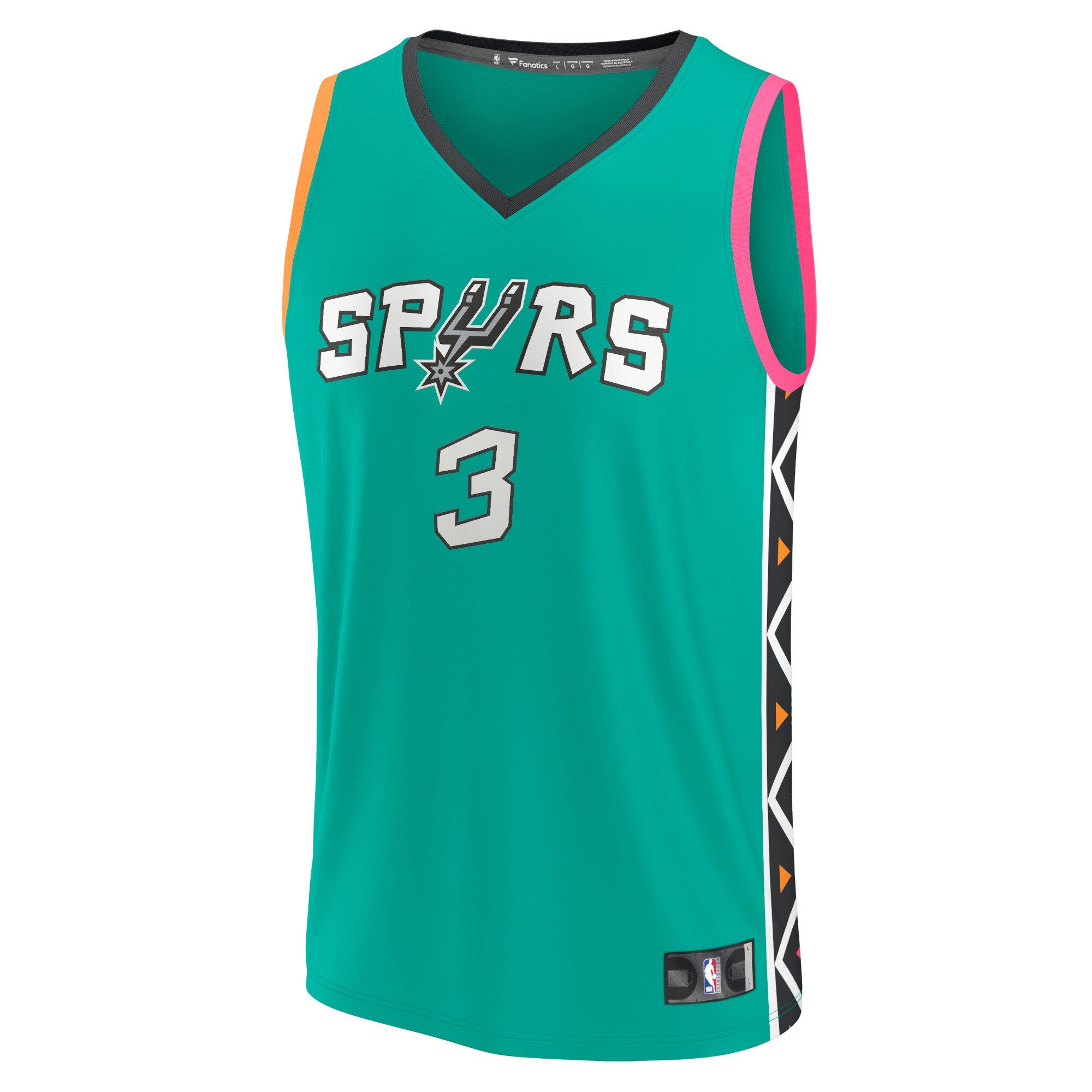 Keldon Johnson San Antonio Spurs Fanatics Branded Unisex 2022/23 Fastbreak Jersey - City Edition - Turquoise
