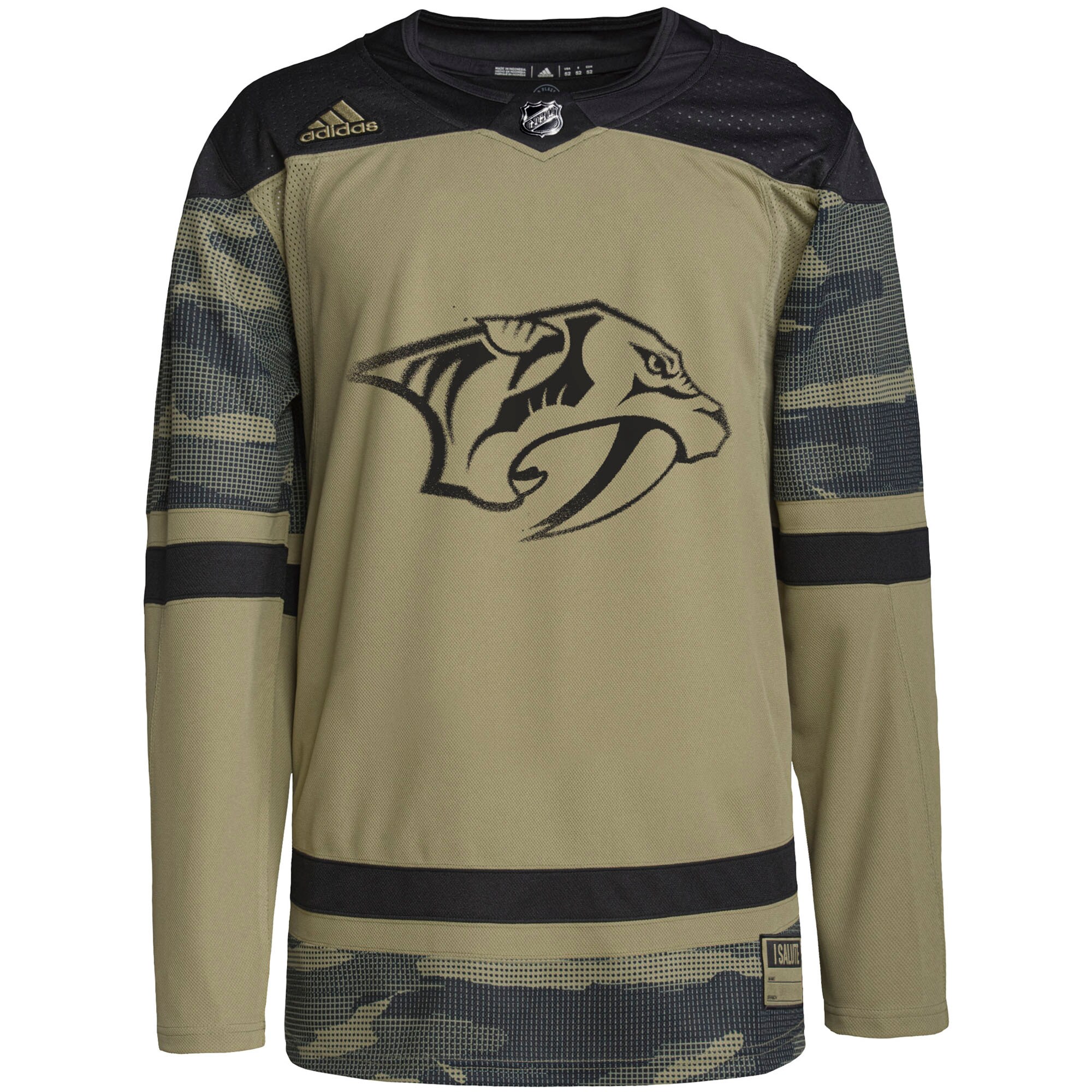 Nashville Predators adidas Military Appreciation Team Authentic Practice Jersey - Camo