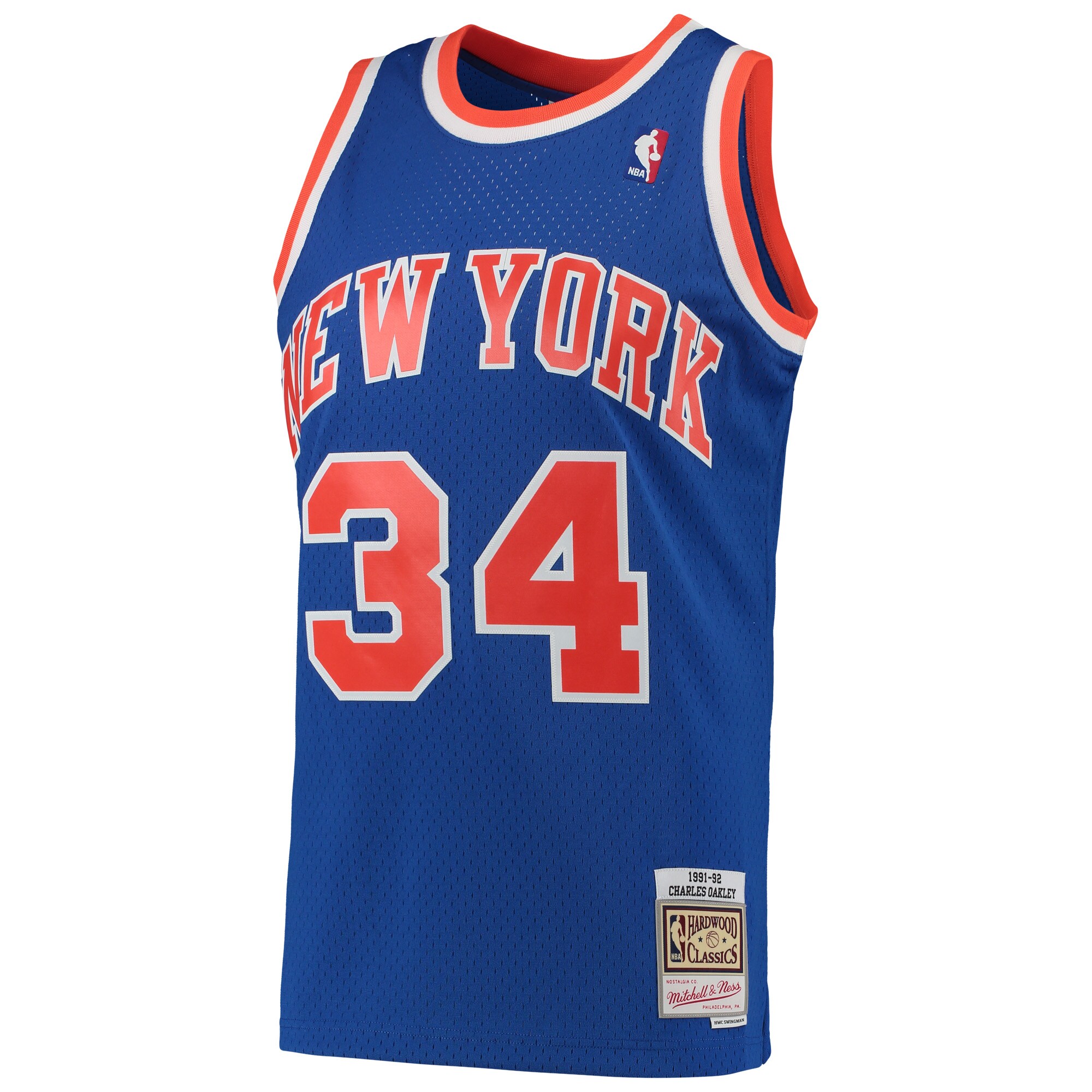 Charles Oakley New York Knicks Mitchell & Ness Hardwood Classics Swingman Jersey - Blue