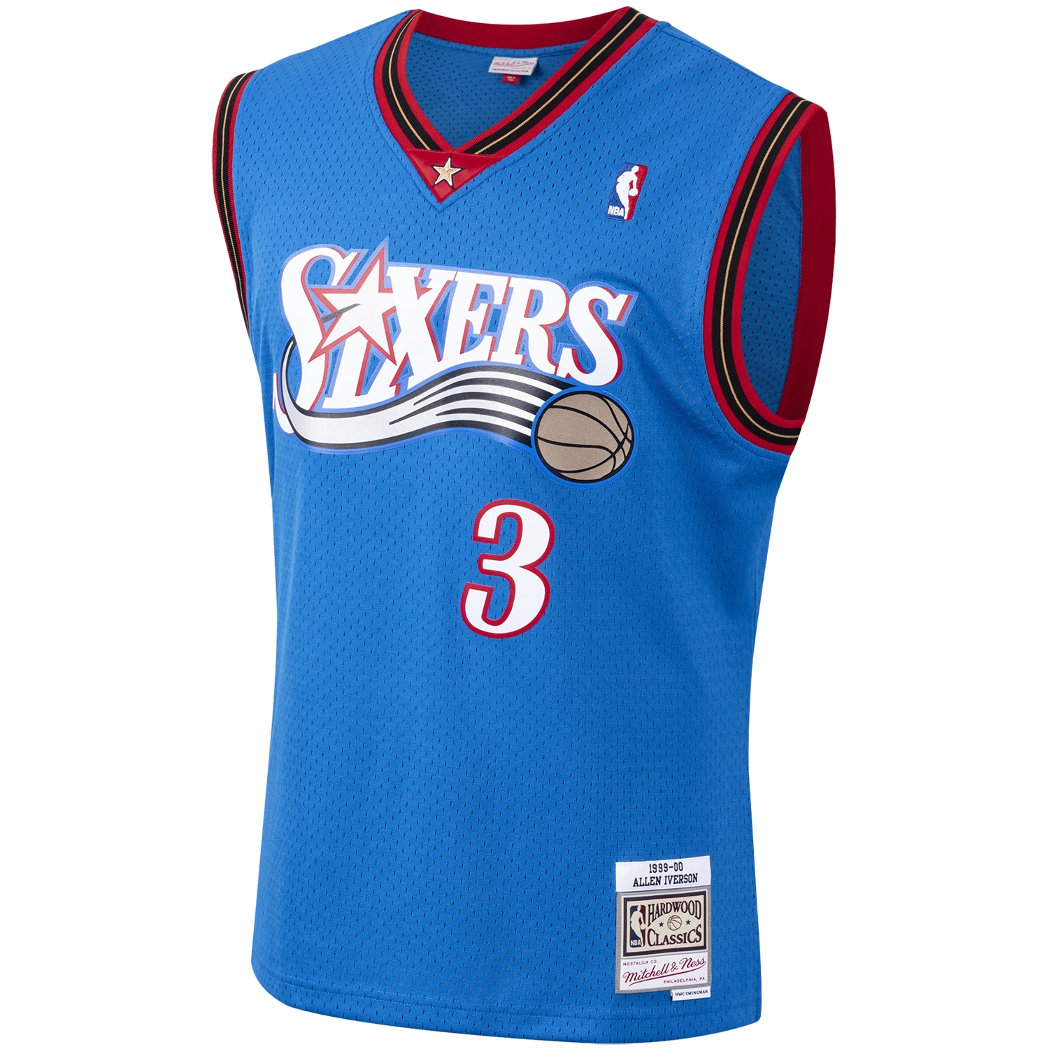 Allen Iverson Philadelphia 76ers Mitchell & Ness Hardwood Classics Swingman Jersey - Royal