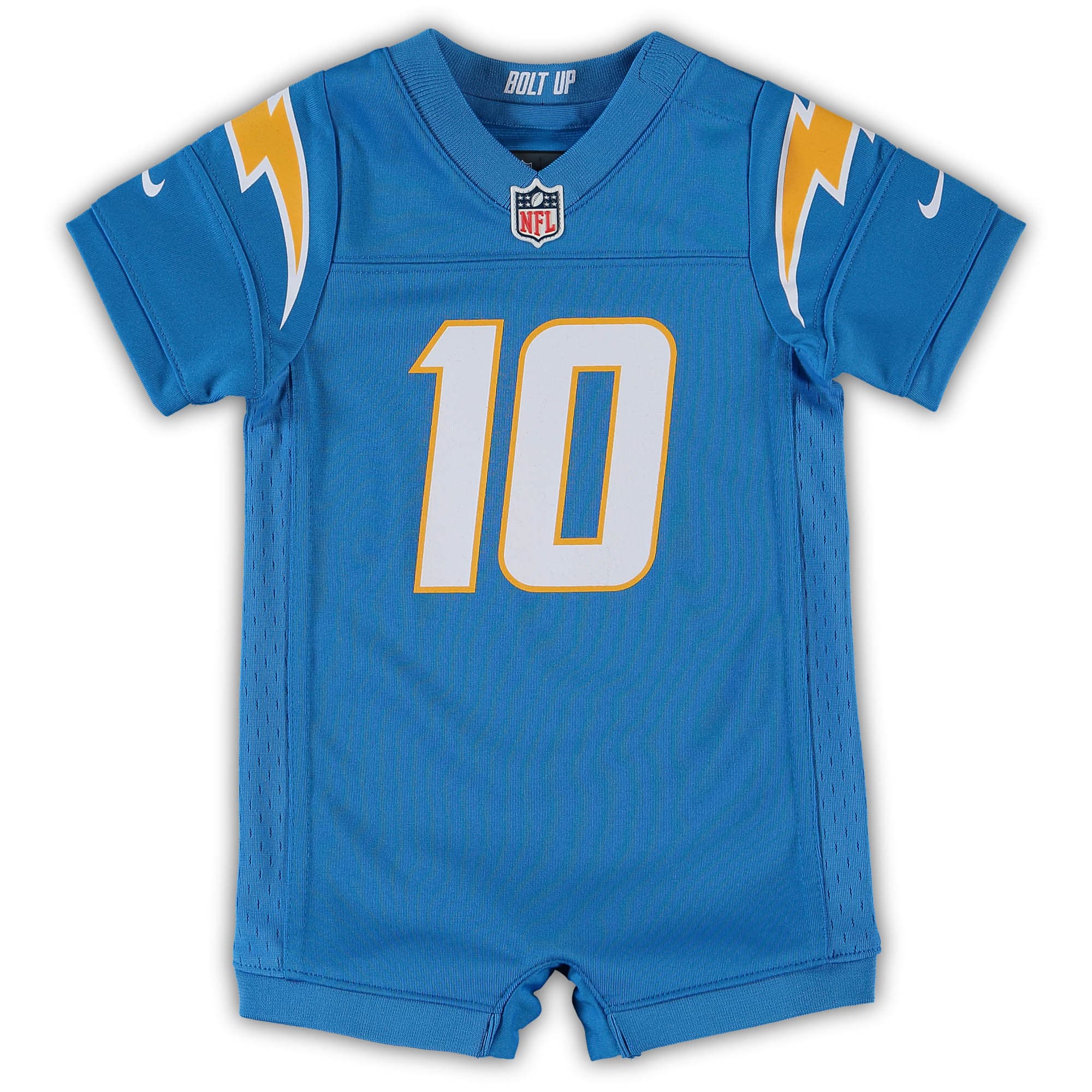 Justin Herbert Los Angeles Chargers Nike Infant Game Romper Jersey - Powder Blue