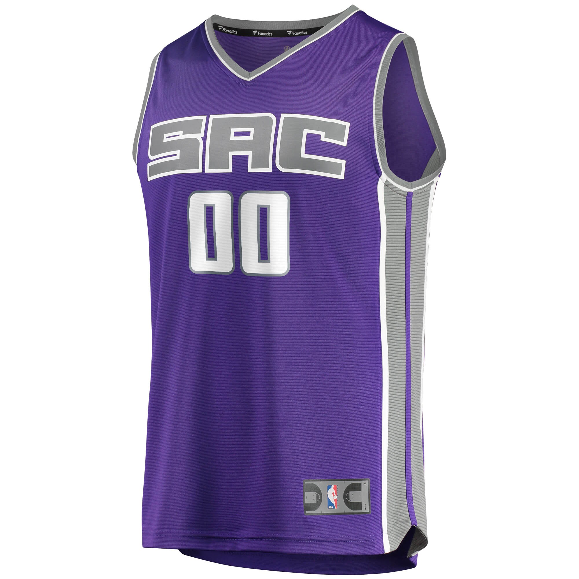 Sacramento Kings Fanatics Branded Youth Fast Break Custom Replica Jersey Purple - Icon Edition