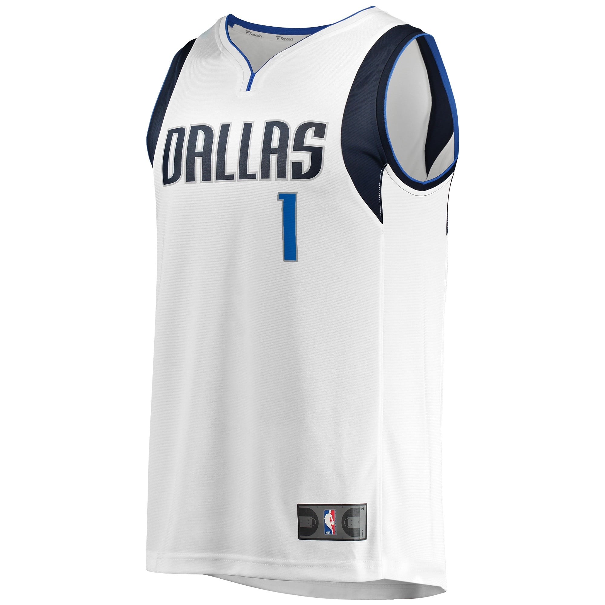 Men's Fanatics Branded Theo Pinson White Dallas Mavericks Fast Break Player Jersey - Association Edition