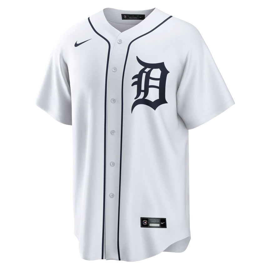 Men's Detroit Tigers White Home Blank Replica Jersey