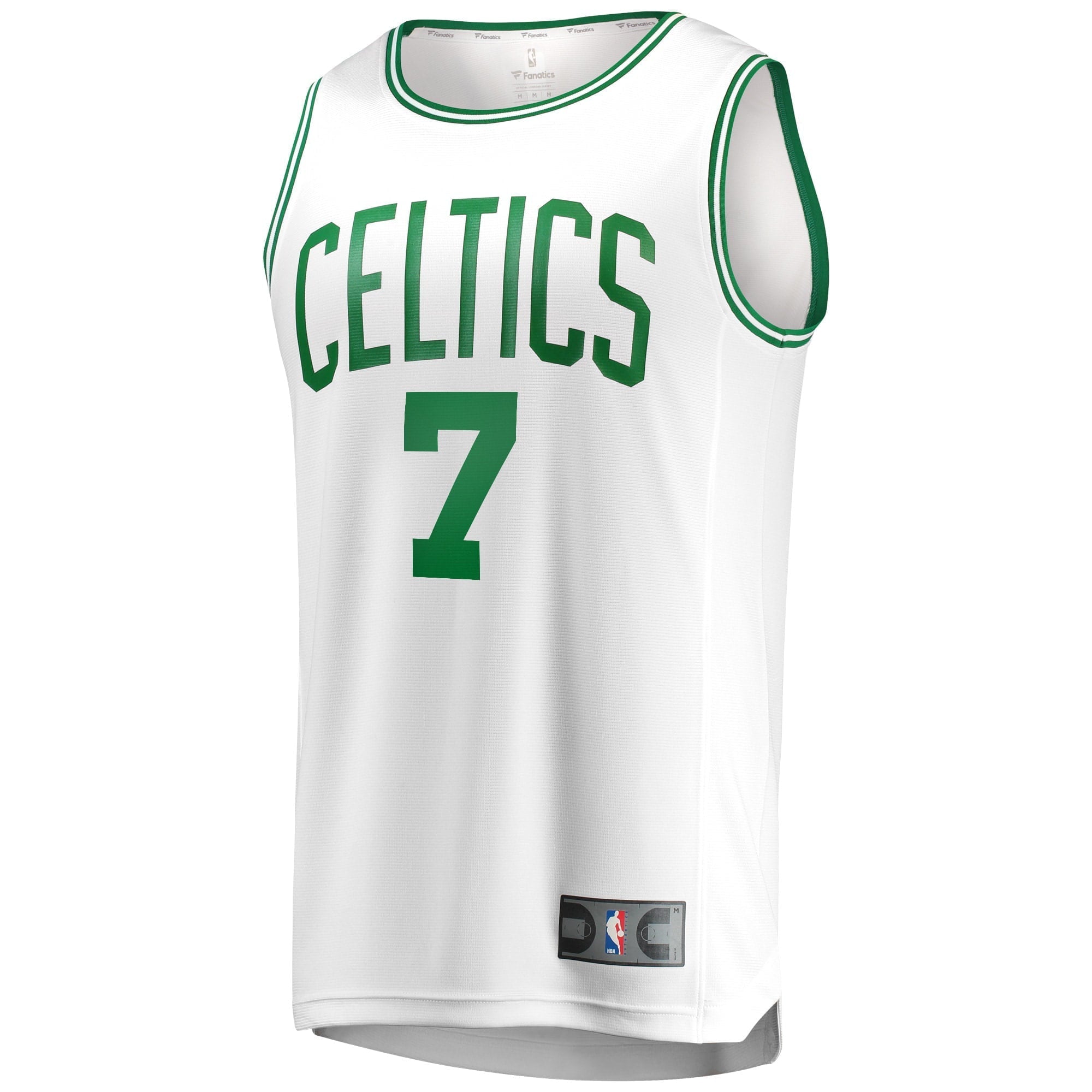 Men's Fanatics Branded Jaylen Brown White Boston Celtics 2020/21 Fast Break Replica Jersey - Association Edition