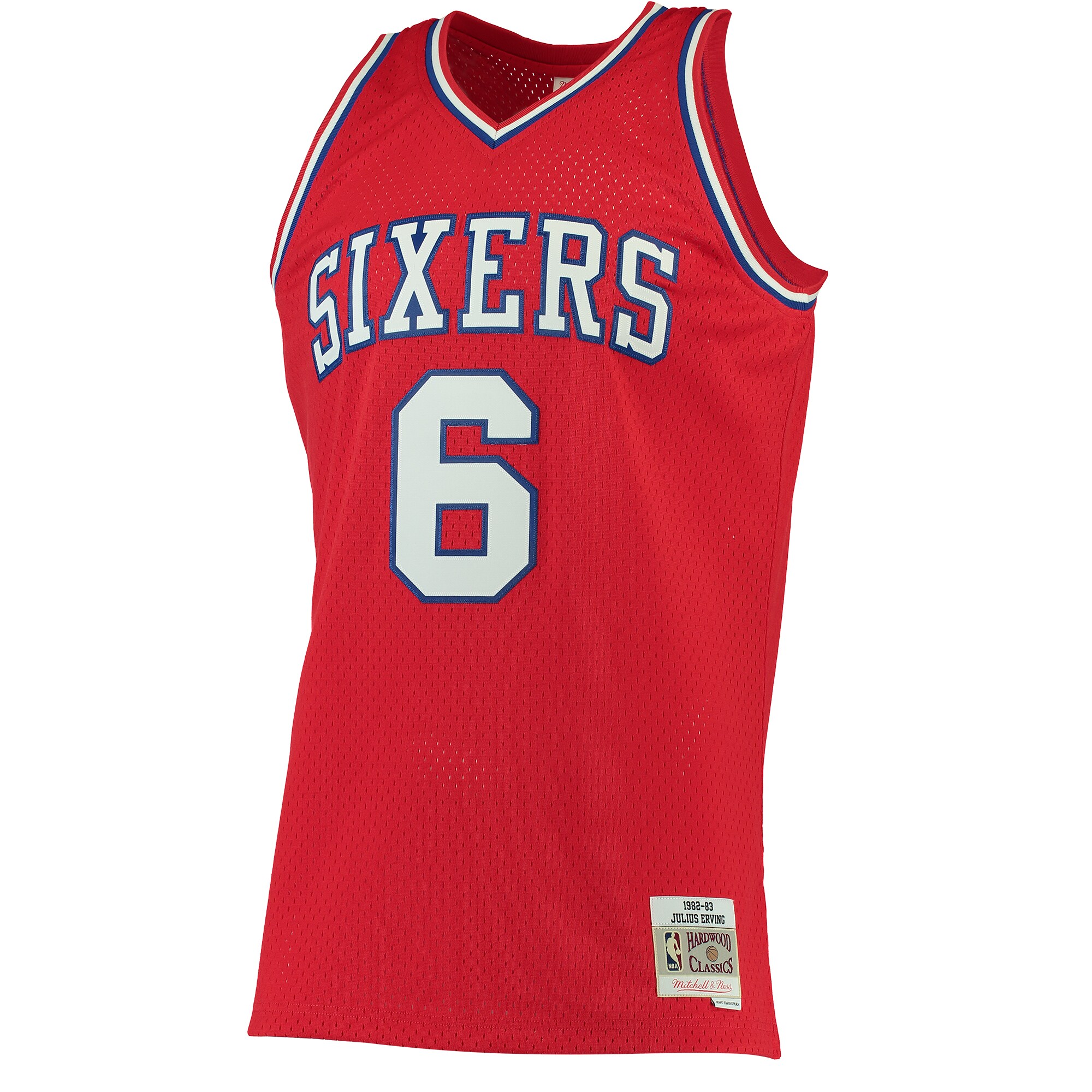 Julius Erving Philadelphia 76ers Mitchell & Ness Hardwood Classics Swingman Jersey - Red