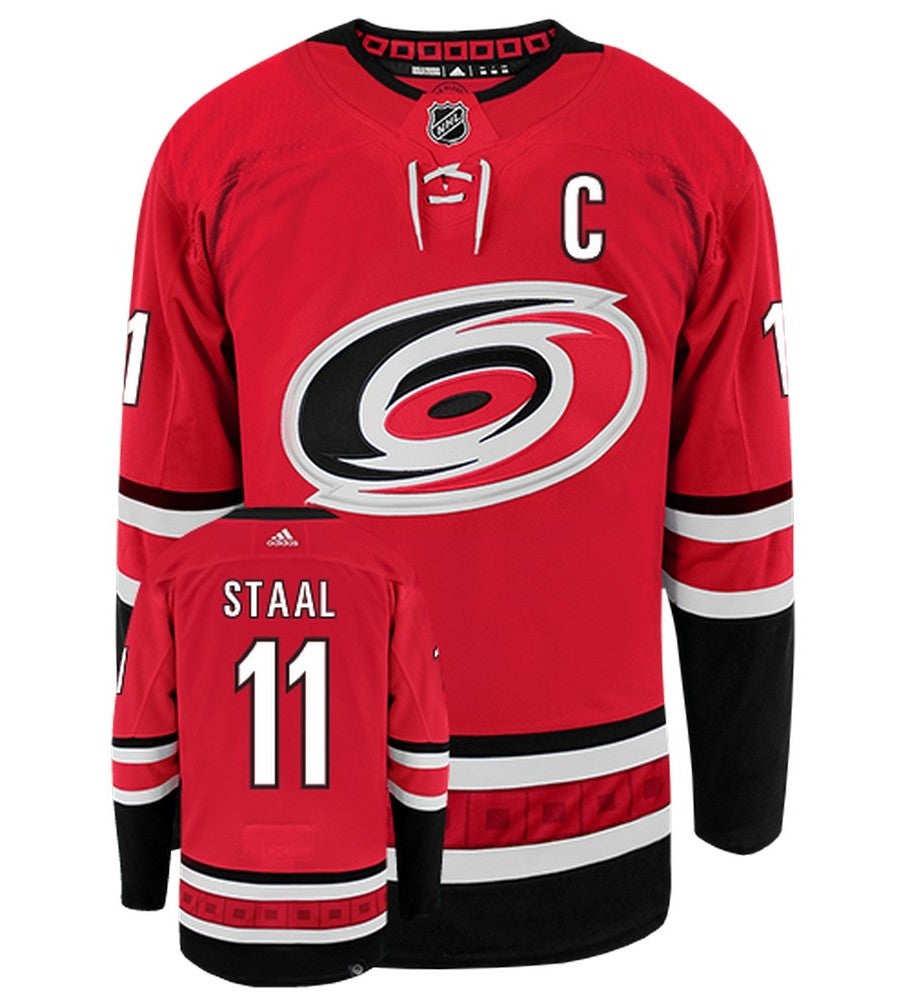 Jordans Staal Carolina Hurricanes Adidas Primegreen Authentic NHL Hockey Jersey