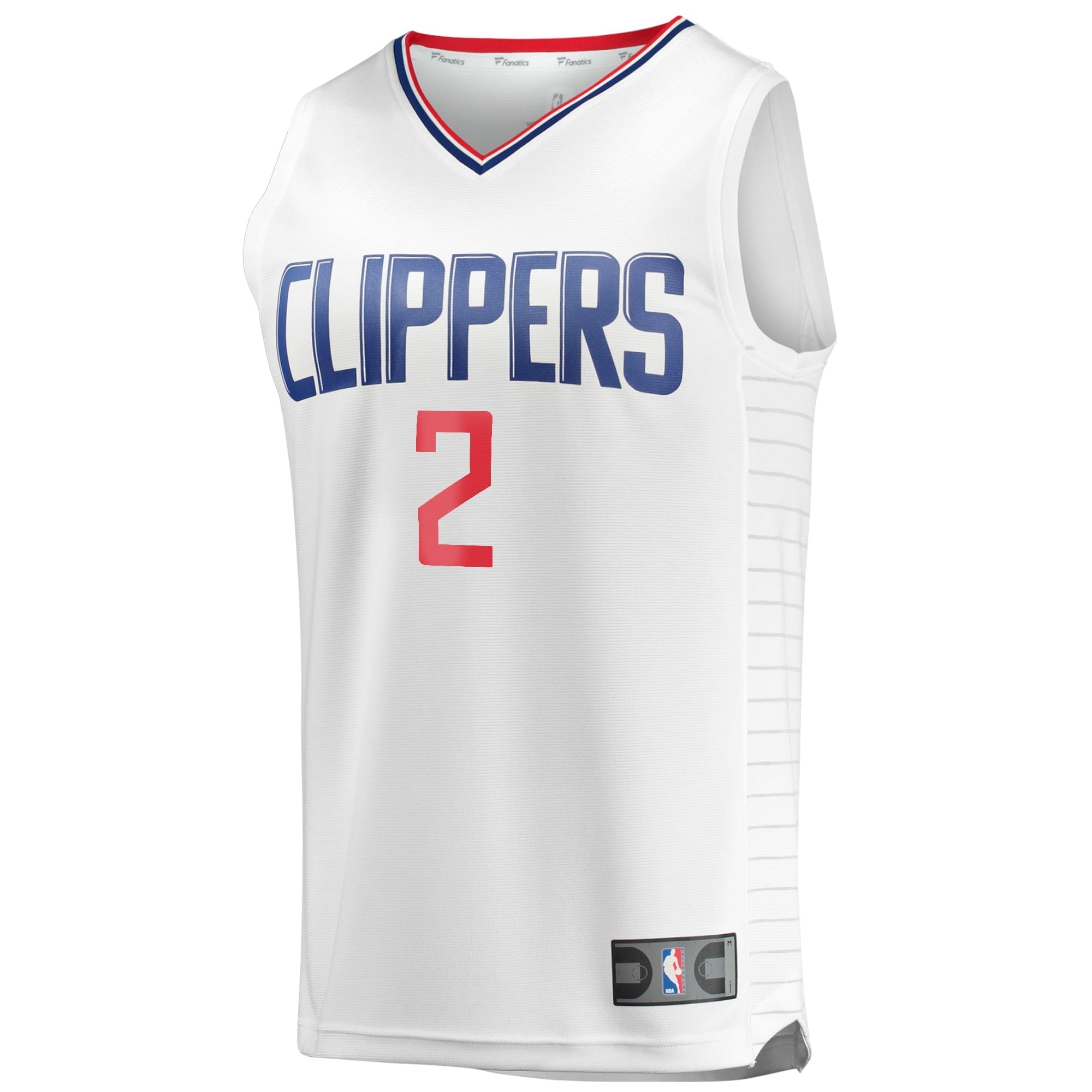 Youth Fanatics Branded Kawhi Leonard White LA Clippers 2020/21 Fast Break Player Jersey - Association Edition