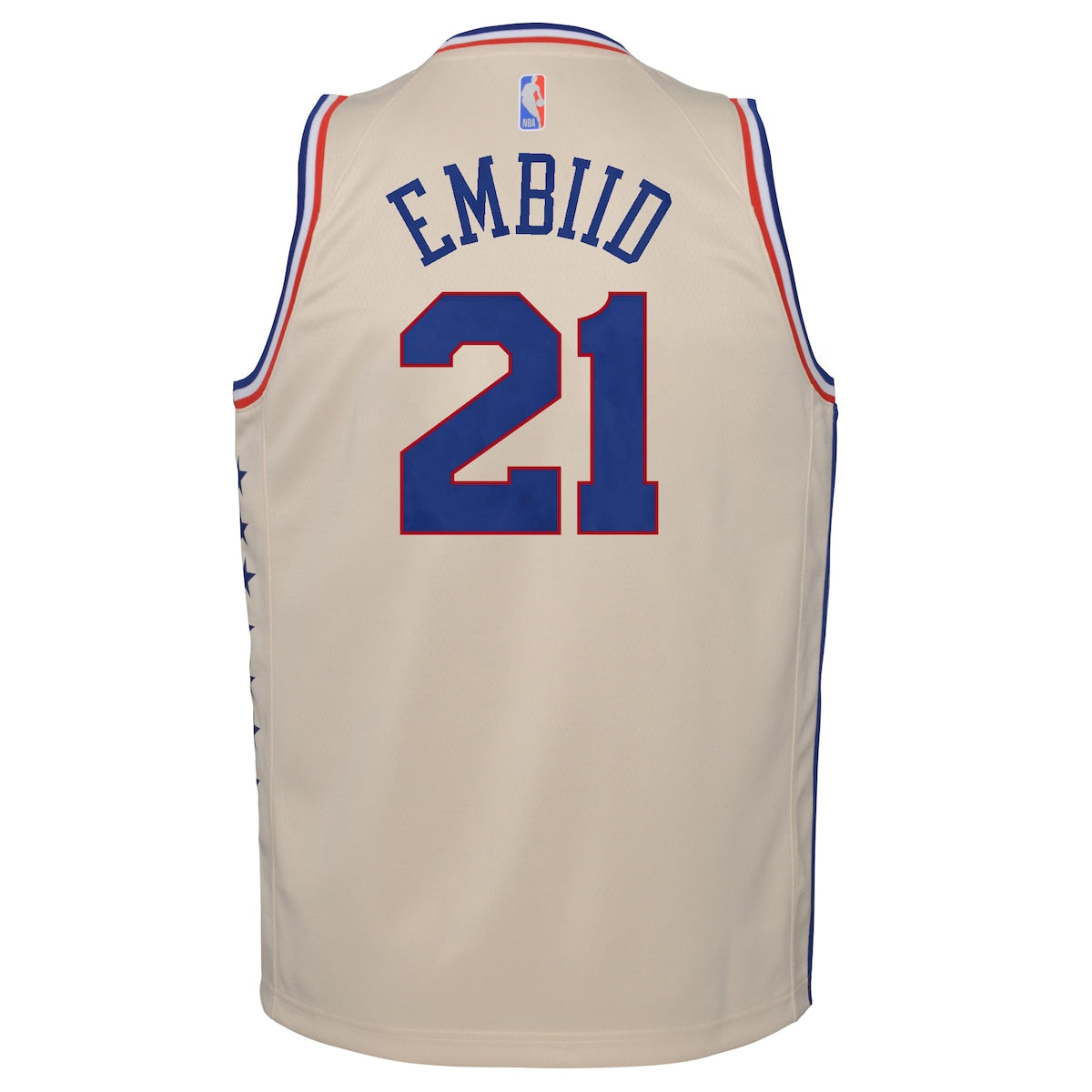 Boys' Grade School Joel Embiid Nike 76ers 2020/21 Swingman Jersey Earned Edition - Off White