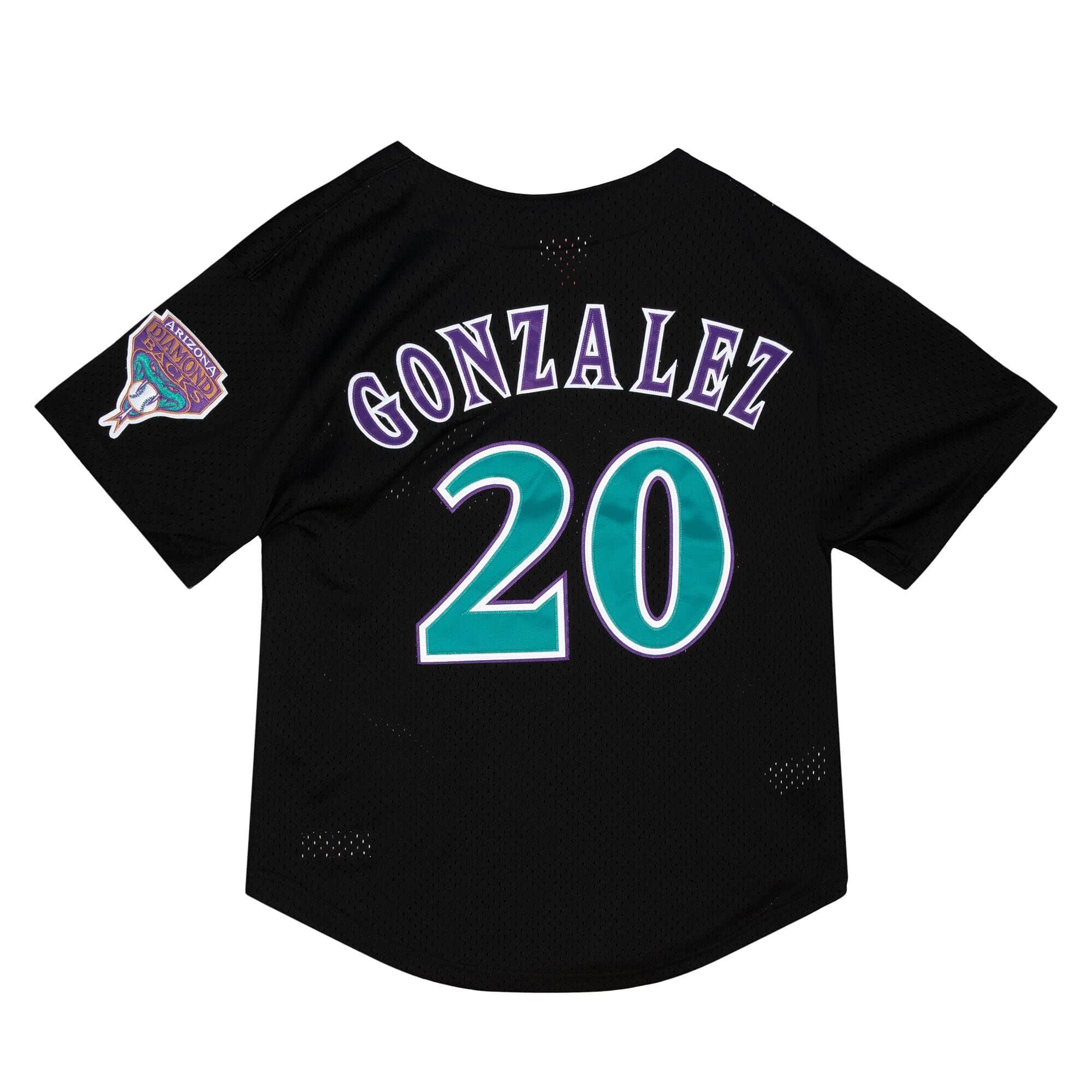 Authentic Luis Gonzalez Arizona Diamondbacks 1999 Button Front Jersey