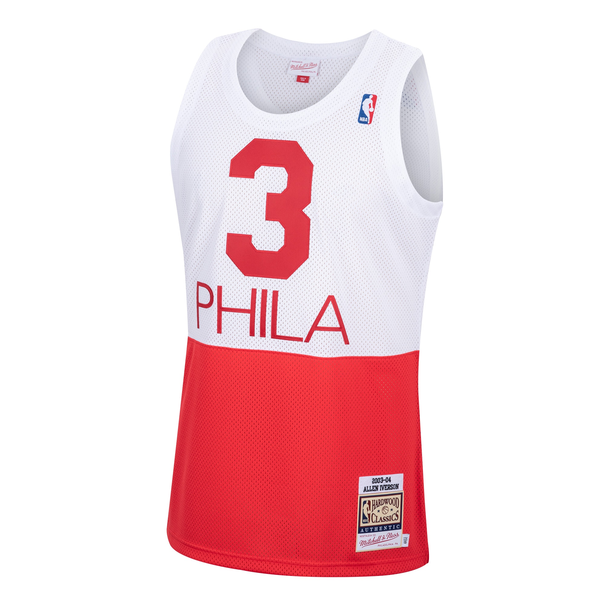 Allen Iverson Philadelphia 76ers Mitchell & Ness Hardwood Classics Authentic Jersey - White
