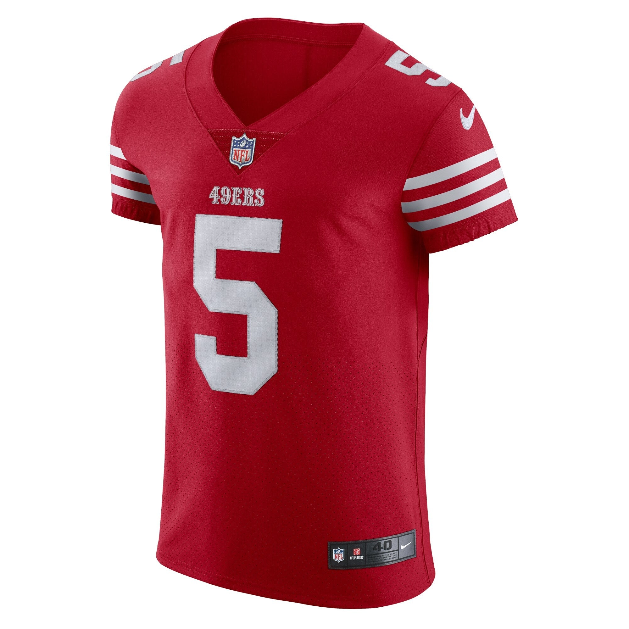 Men's Nike Trey Lance Scarlet San Francisco 49ers Vapor Elite Jersey