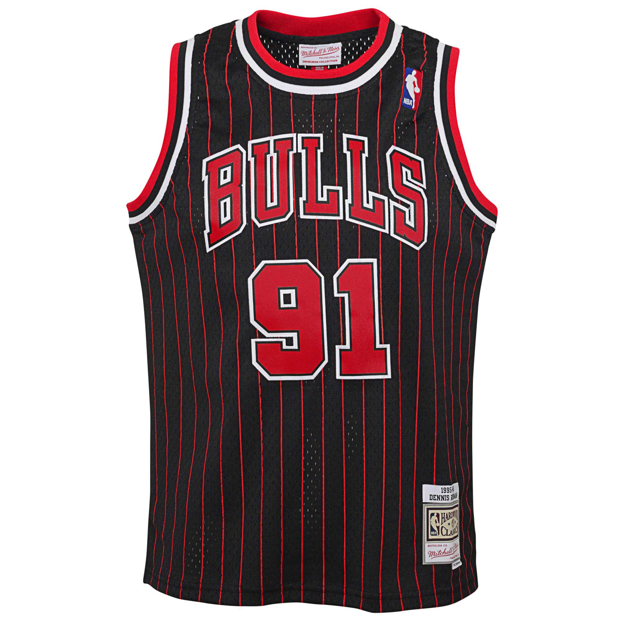 Dennis Rodman Chicago Bulls Mitchell & Ness Youth 1995/96 Hardwood Classics Swingman Jersey - Black