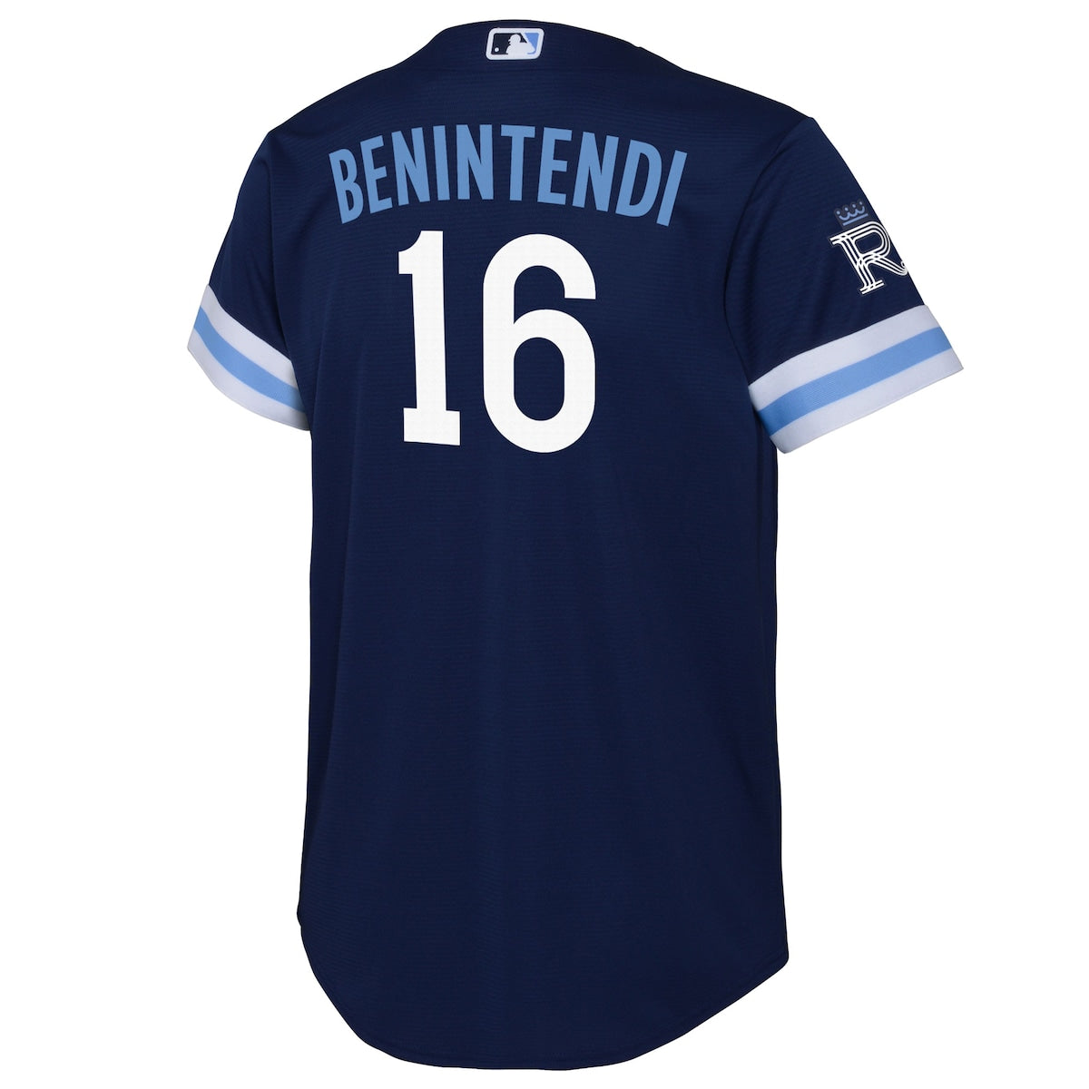 Boys' Grade School Andrew Benintendi Nike Royals 2022 City Connect Replica Jersey - Navy
