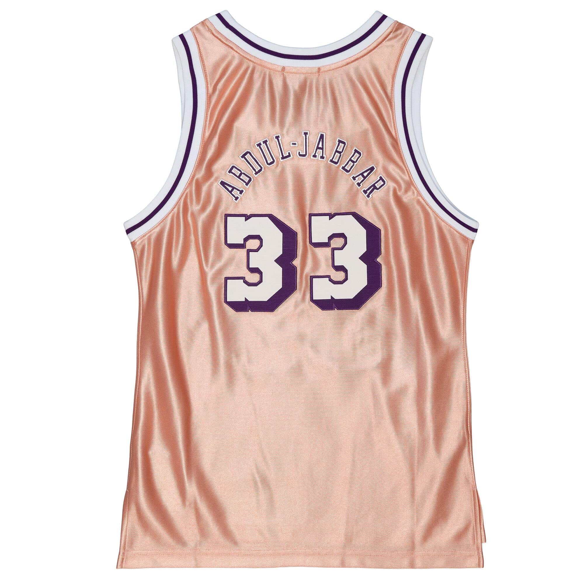 Women's 75th Rose Gold Swingman Kareem Abdul-Jabbar Los Angeles Lakers 1983 Jersey