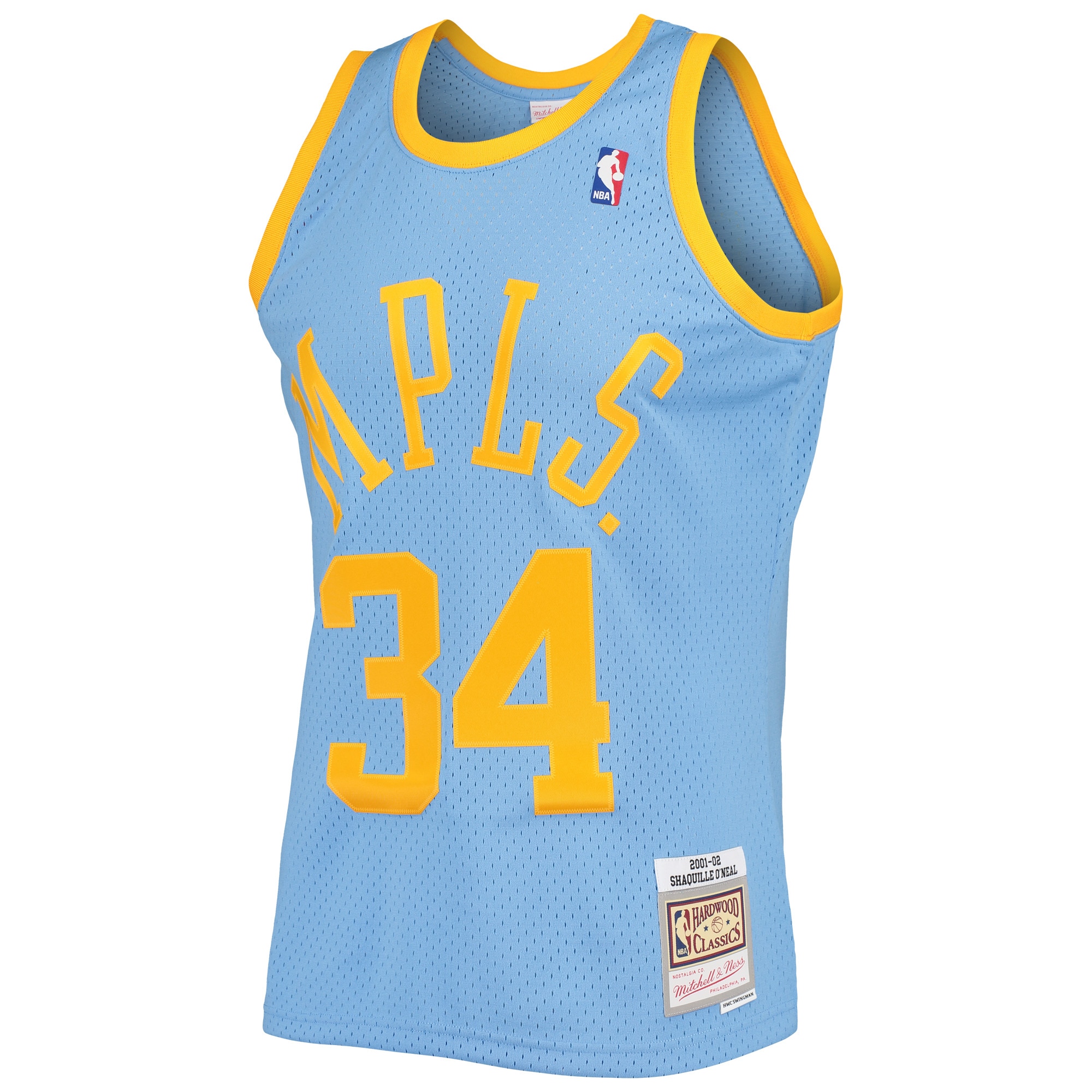Shaquille O'Neal Los Angeles Lakers Mitchell & Ness 2001/02 Hardwood Classics Swingman Jersey - Powder Blue