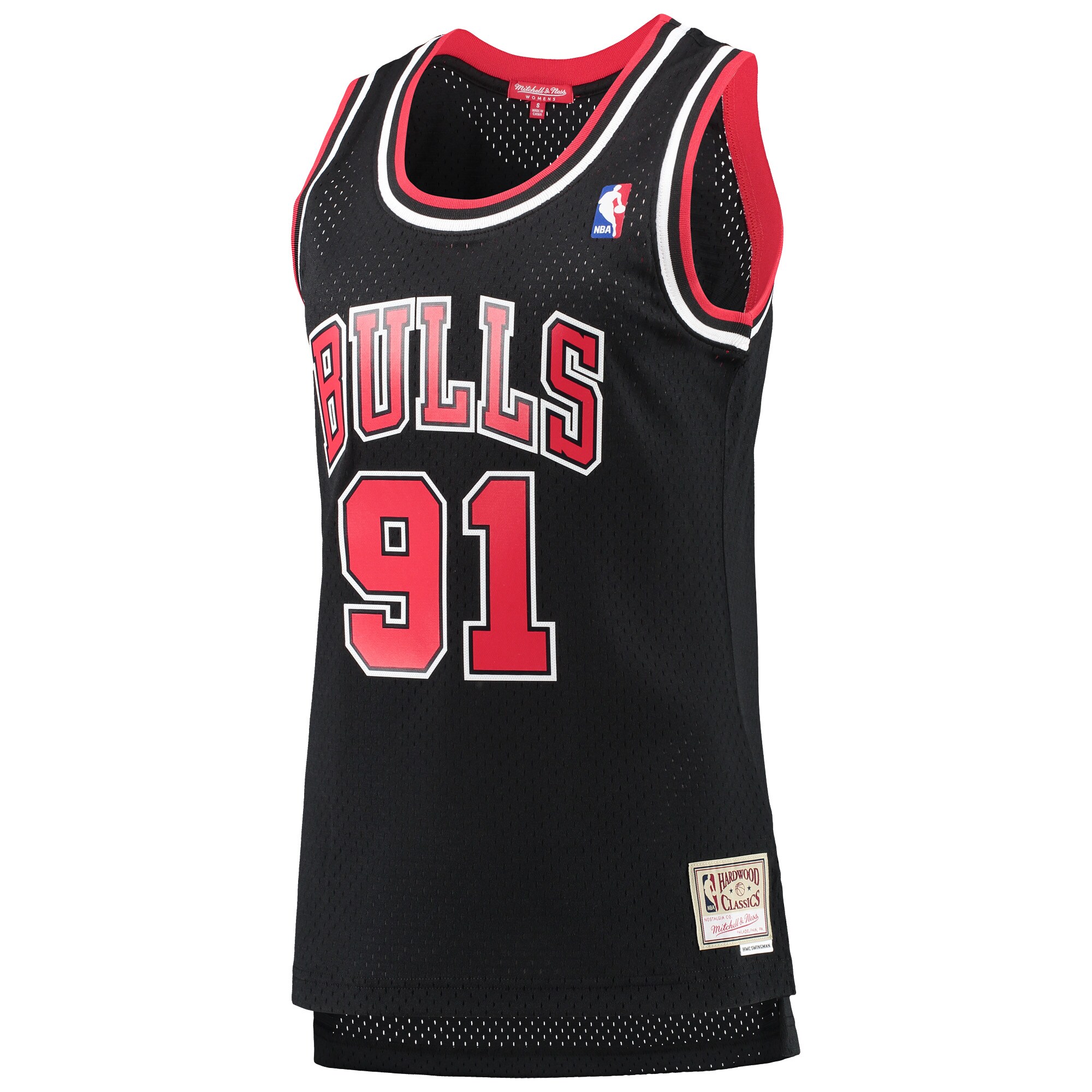 Dennis Rodman Chicago Bulls Mitchell & Ness Women's Hardwood Classics Swingman Jersey - Black