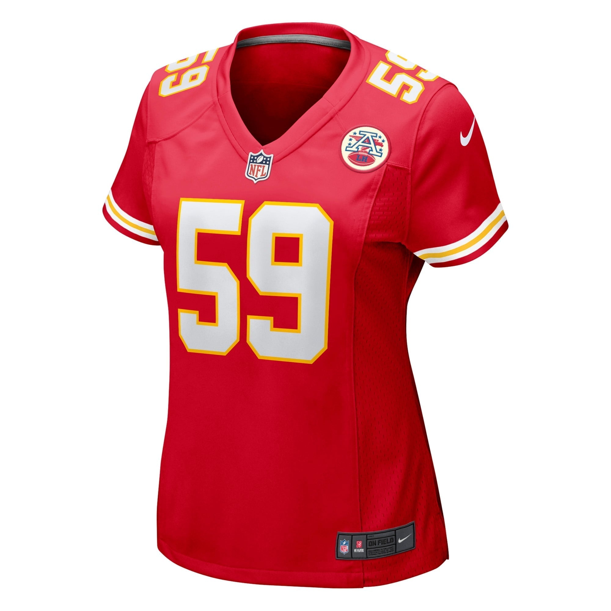 Women's Nike Joshua Kaindoh Red Kansas City Chiefs Game Jersey