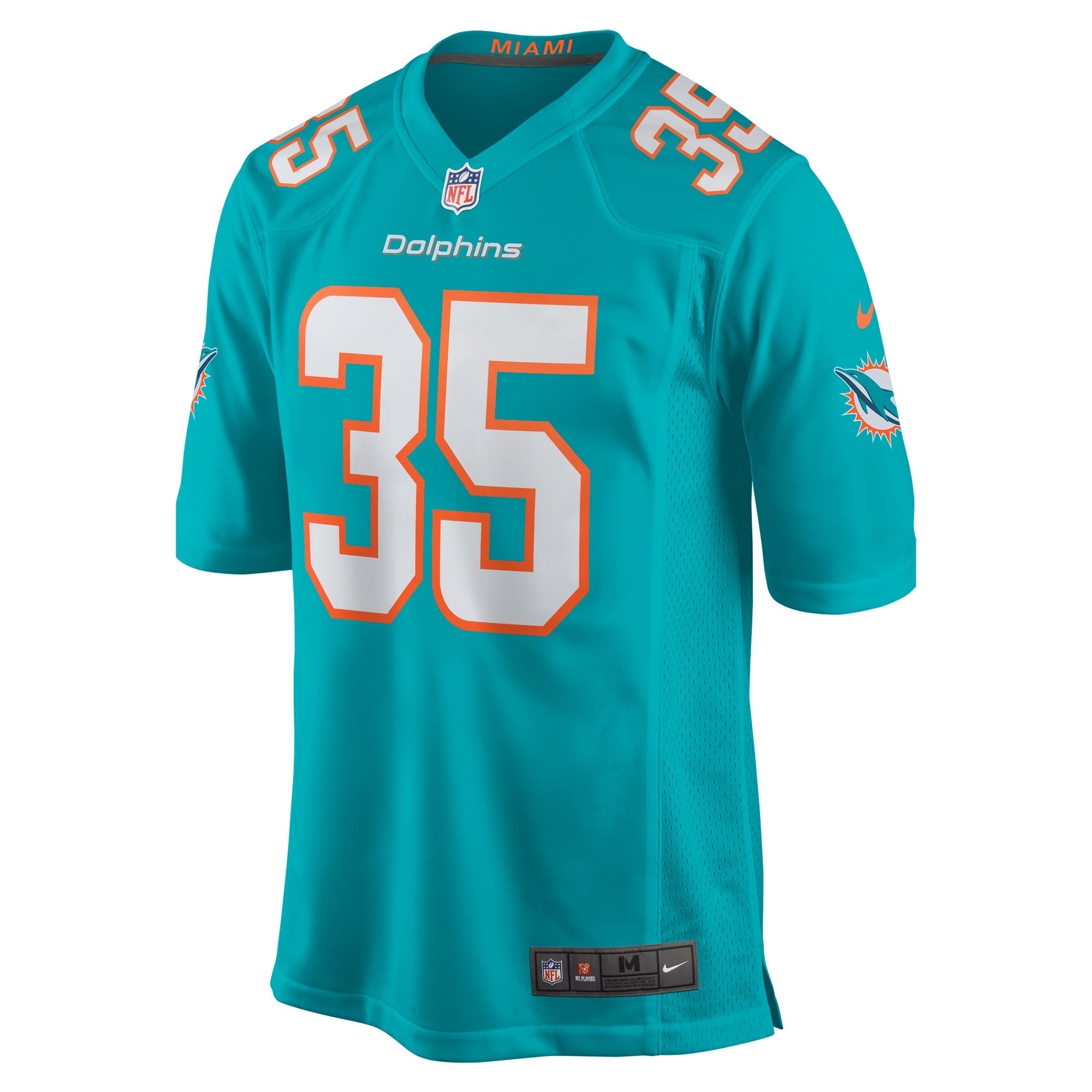 Men's Nike Ka'Dar Hollman Aqua Miami Dolphins Home Game Player Jersey