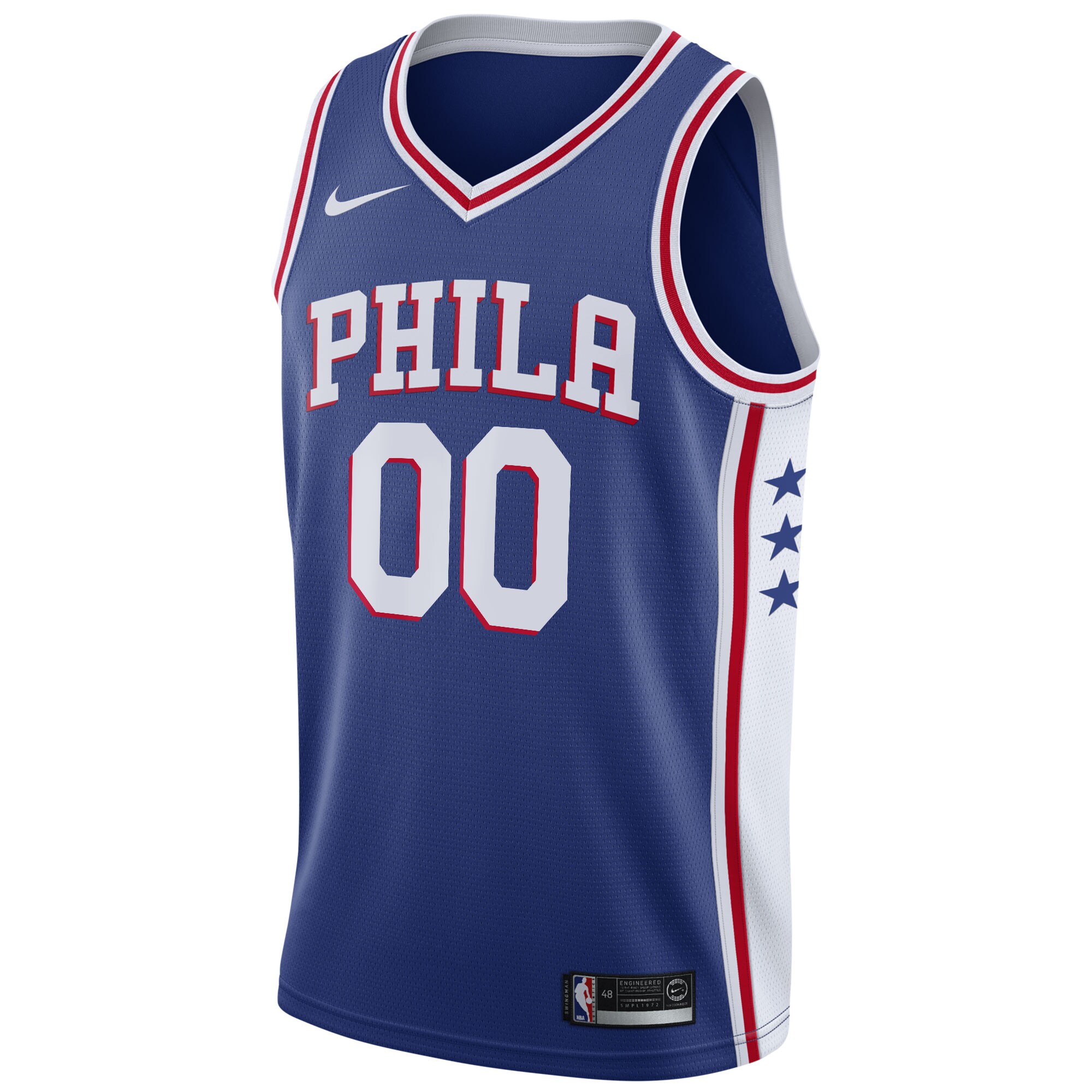 Philadelphia 76ers Nike 2020/21 Swingman Custom Jersey - Icon Edition - Royal
