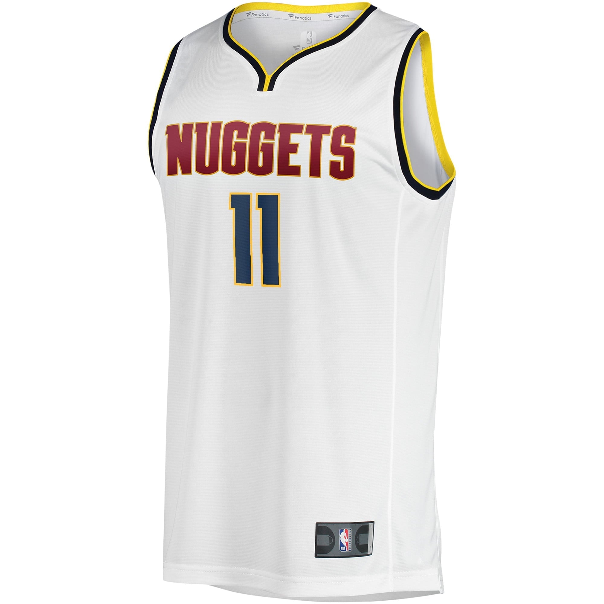 Youth Fanatics Branded Bruce Brown White Denver Nuggets Fast Break Player Jersey - Association Edition