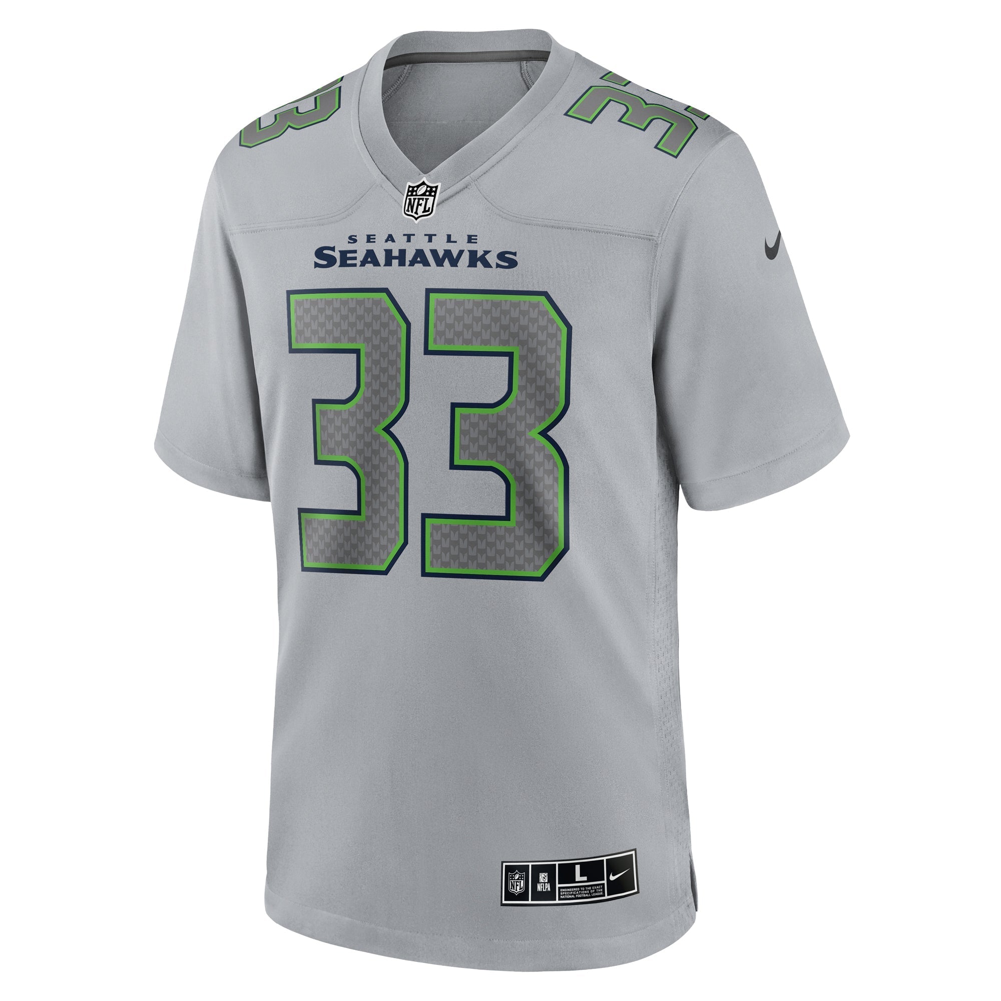 Men's Nike Jamal Adams Gray Seattle Seahawks Atmosphere Fashion Game Jersey