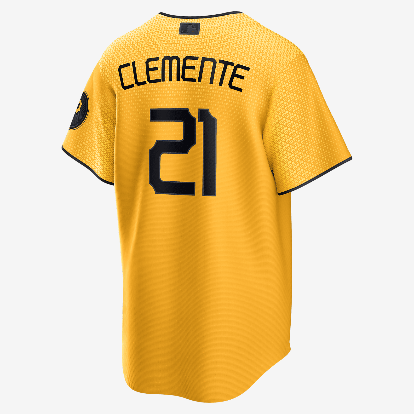 MLB Pittsburgh Pirates City Connect (Roberto Clemente) Men's Replica Baseball Jersey - Sundown/Black
