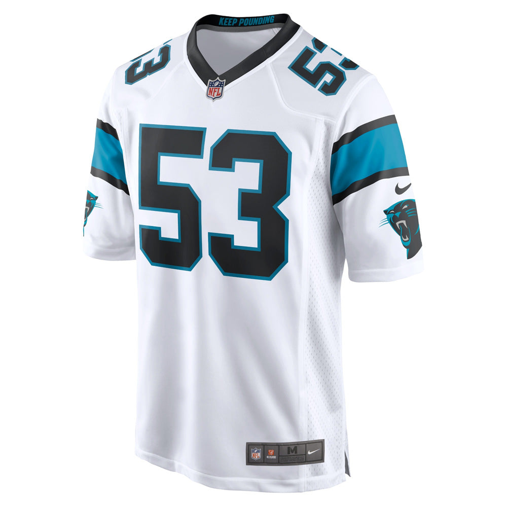 Youth Carolina Panthers Brian Burns Game Jersey - White