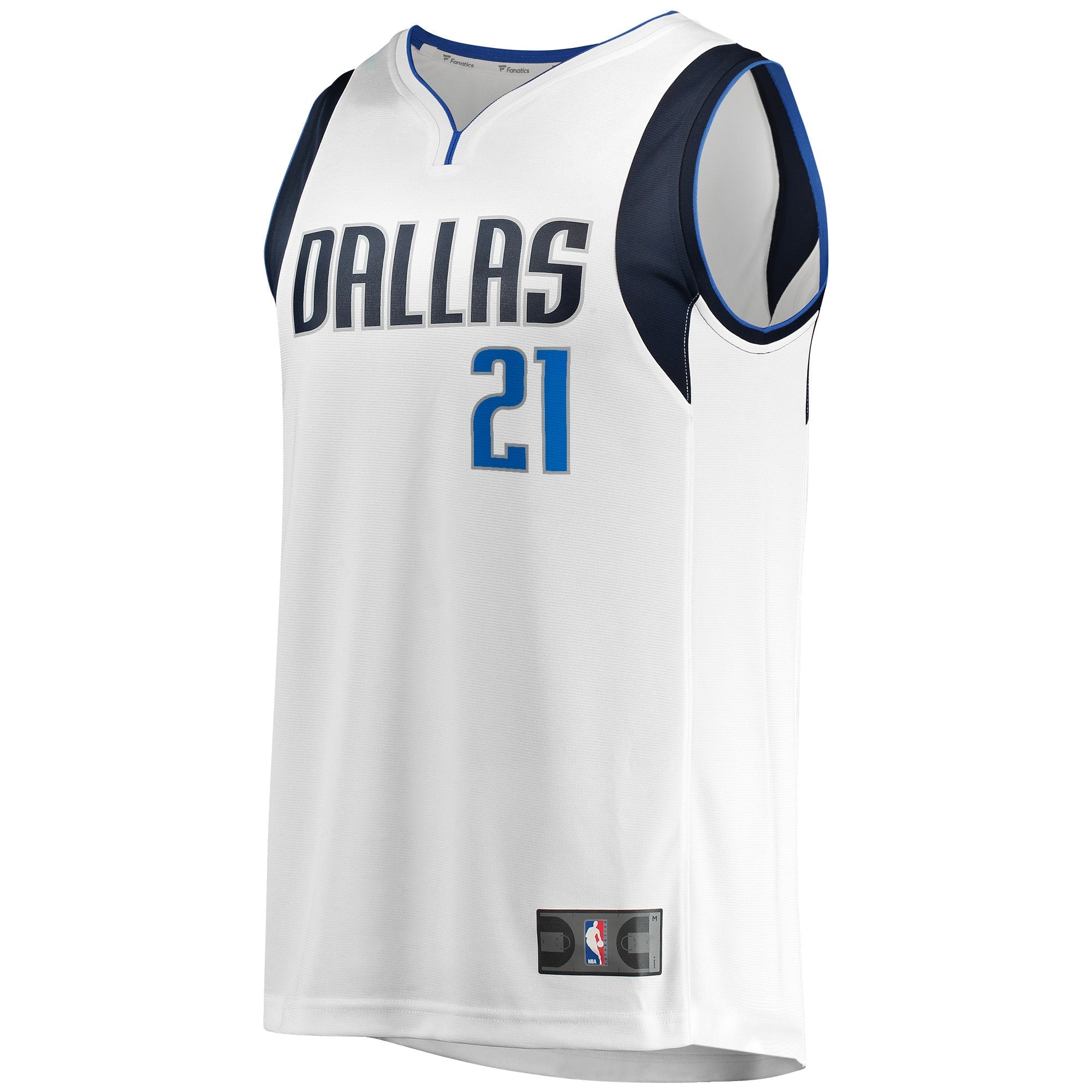 Men's Fanatics Branded Frank Ntilikina White Dallas Mavericks Fast Break Player Jersey - Association Edition