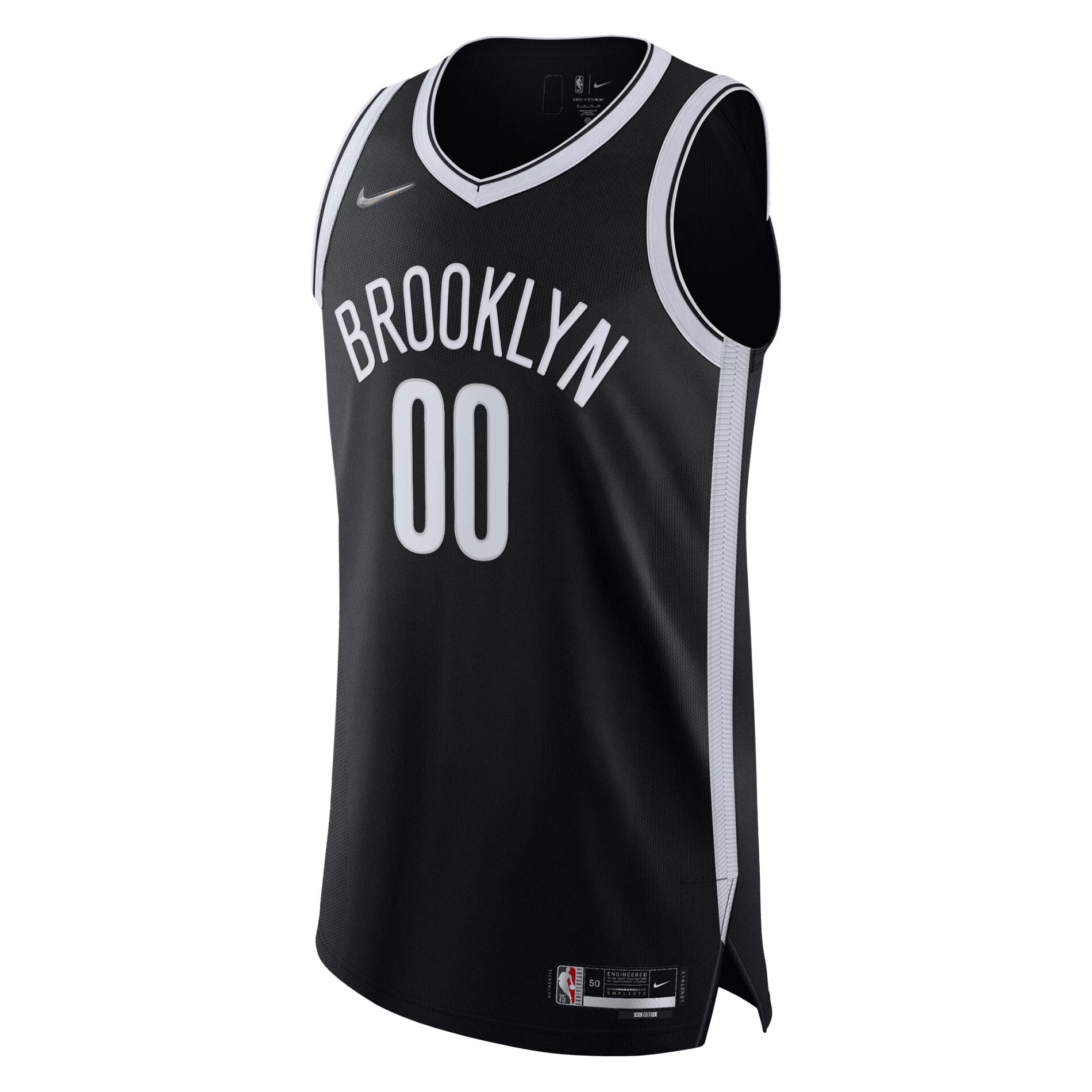 Brooklyn Nets Nike 2021/22 Diamond Authentic Custom Jersey - Icon Edition - Black