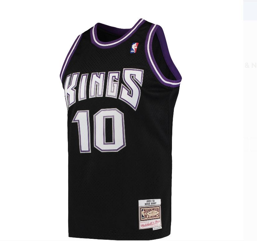 Mike Bibby Sacramento Kings Mitchell & Ness Hardwood Classics 2001-02 Swingman Jersey - Black