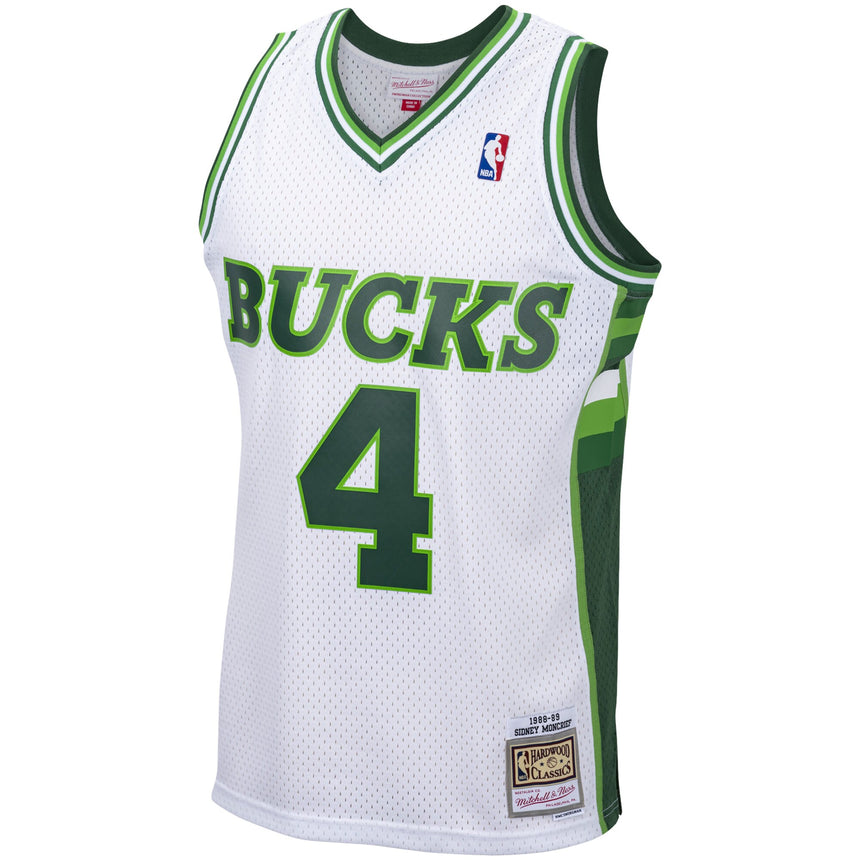 Men's Milwaukee Bucks Jack Sikma Mitchell & Ness White 1988-89 Hardwood Classics Swingman Jersey