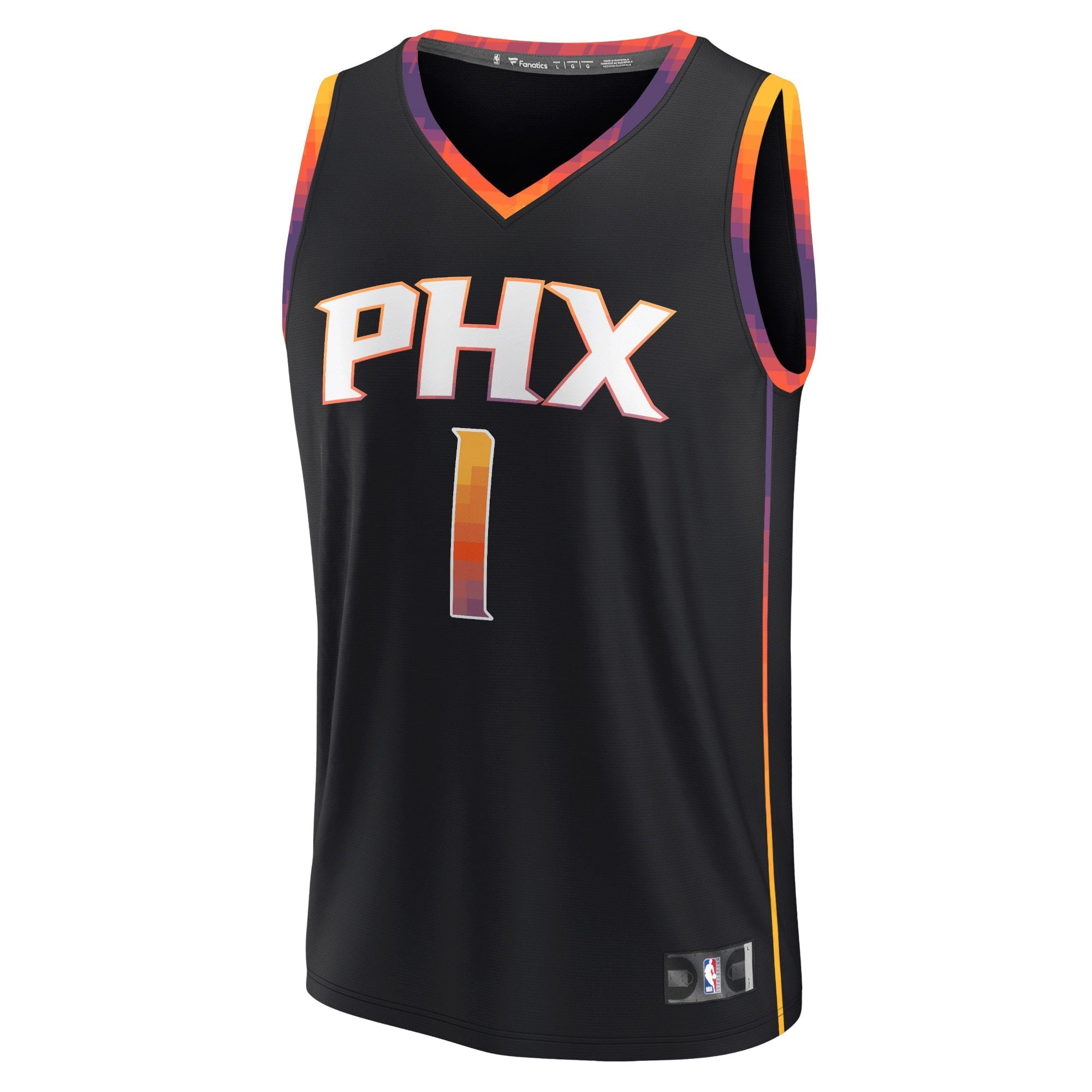Men's Fanatics Branded Devin Booker Black Phoenix Suns Fast Break Replica Player Jersey - Statement Edition