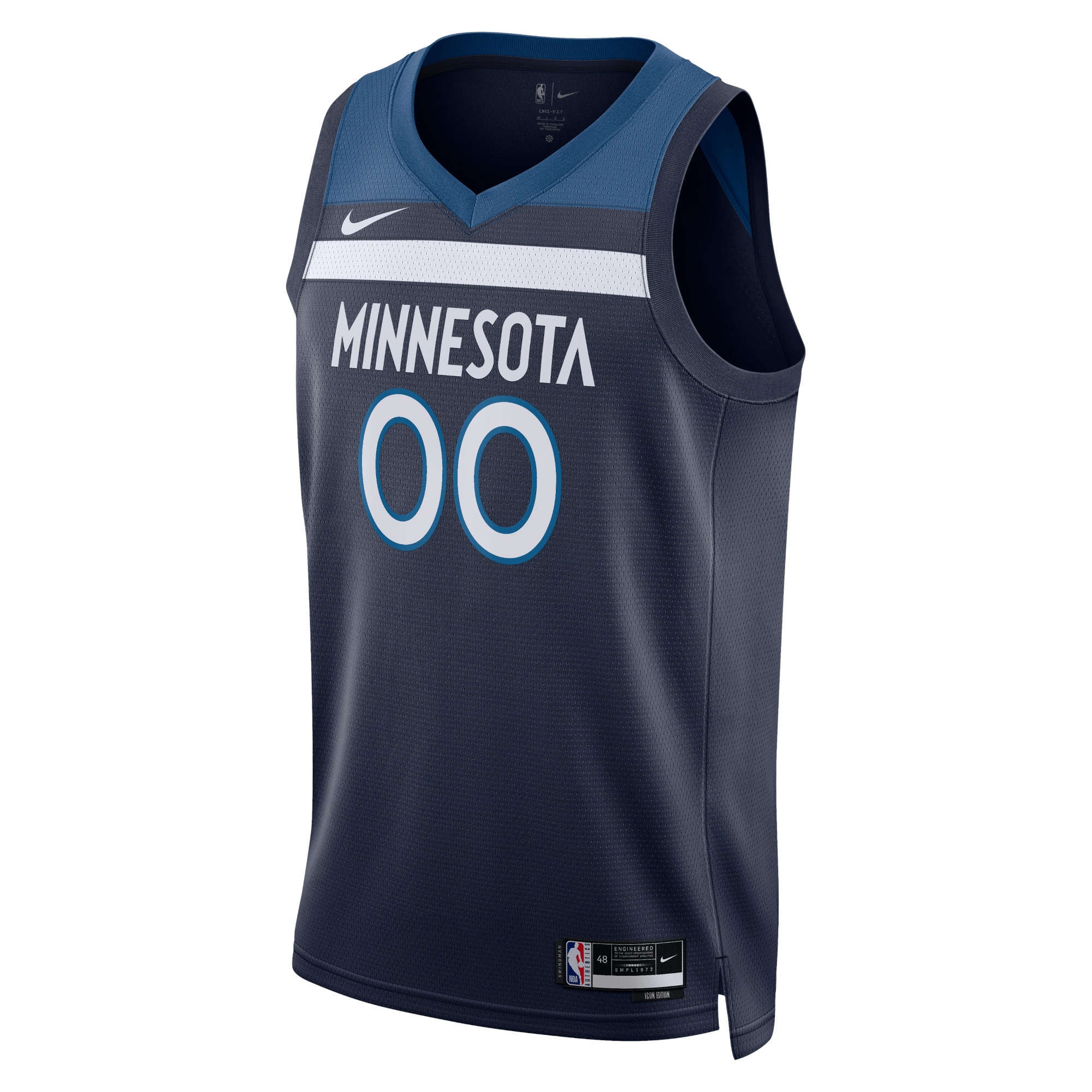 Minnesota Timberwolves Nike Unisex Swingman Custom Jersey Navy - Icon Edition
