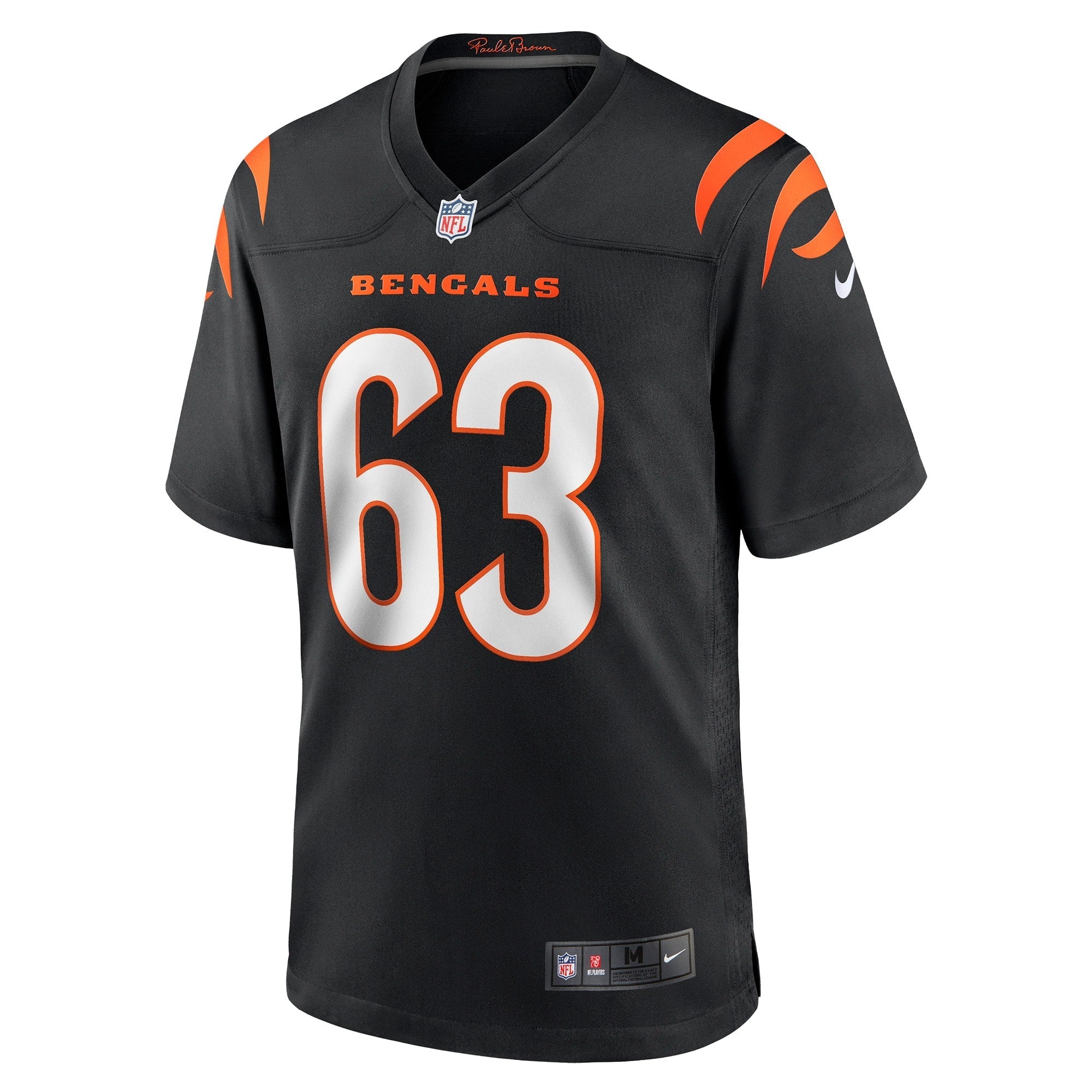 Men's Nike Trey Hill Black Cincinnati Bengals Game Jersey