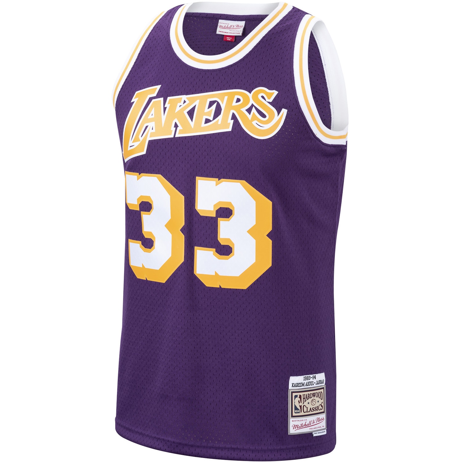 Kareem Abdul-Jabbar Los Angeles Lakers Mitchell & Ness Hardwood Classics Swingman Jersey - Purple