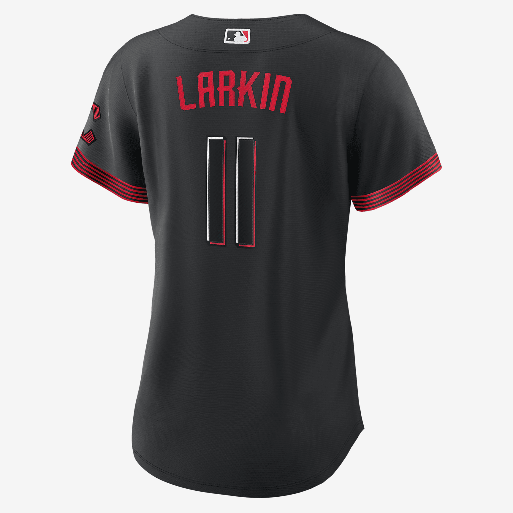 MLB Cincinnati Reds City Connect (Barry Larkin) Women's Replica Baseball Jersey - Black