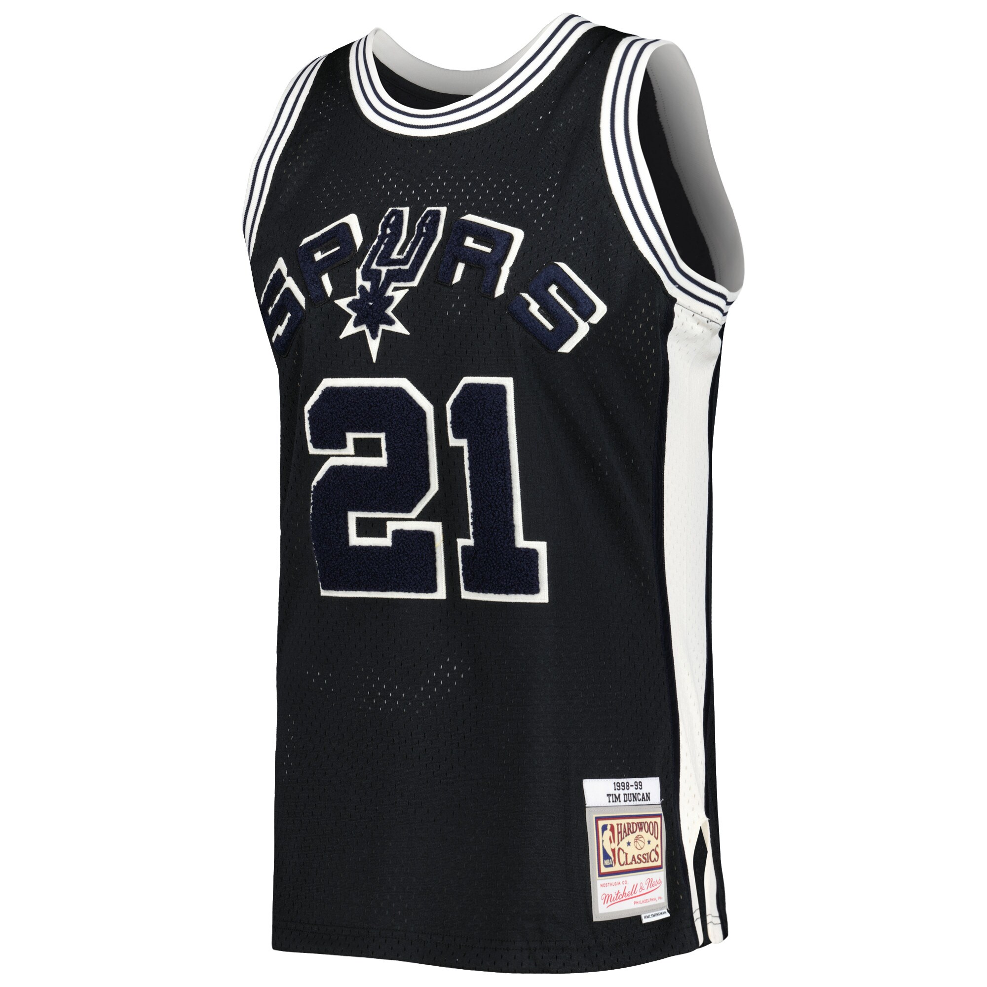 Tim Duncan San Antonio Spurs Mitchell & Ness Hardwood Classics Off-Court Swingman Jersey - Black
