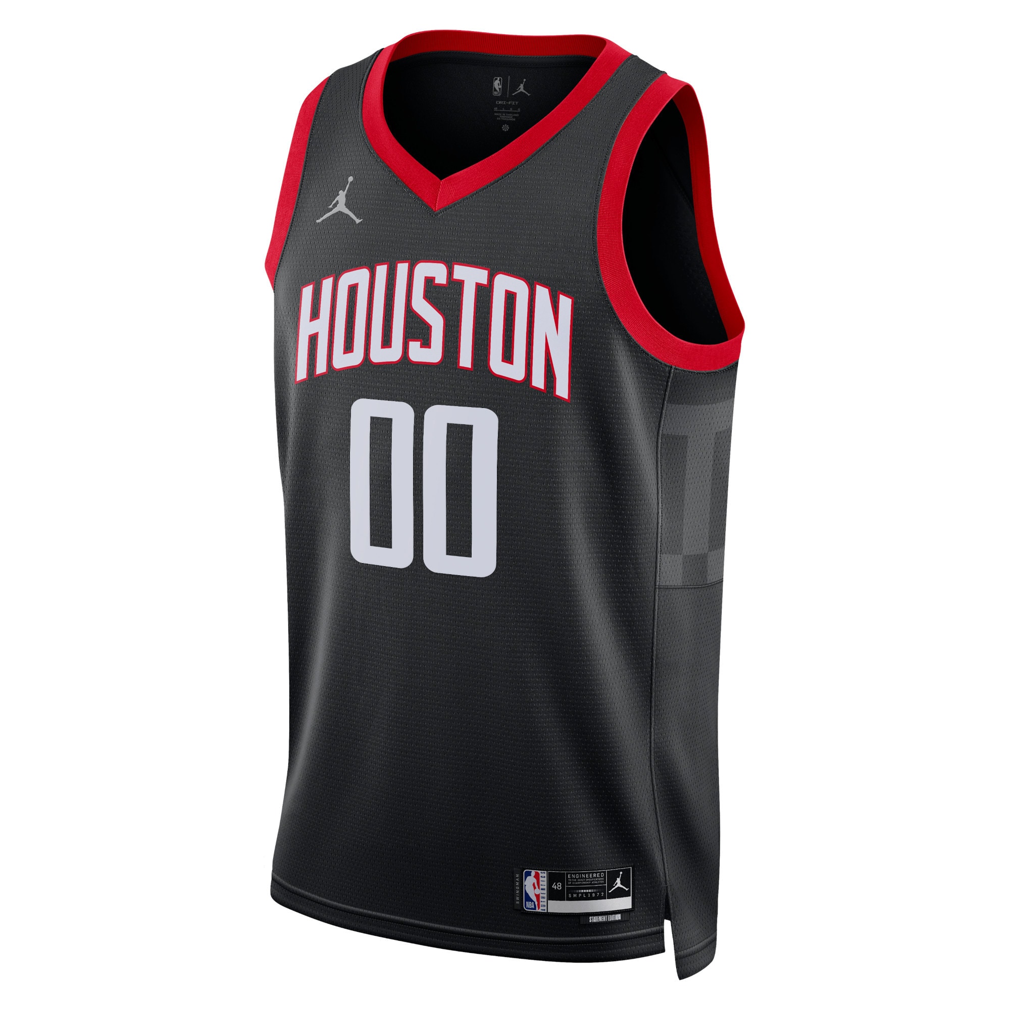 Houston Rockets Jordans Brand Unisex 2022/23 Swingman Custom Jersey - Statement Edition - Black