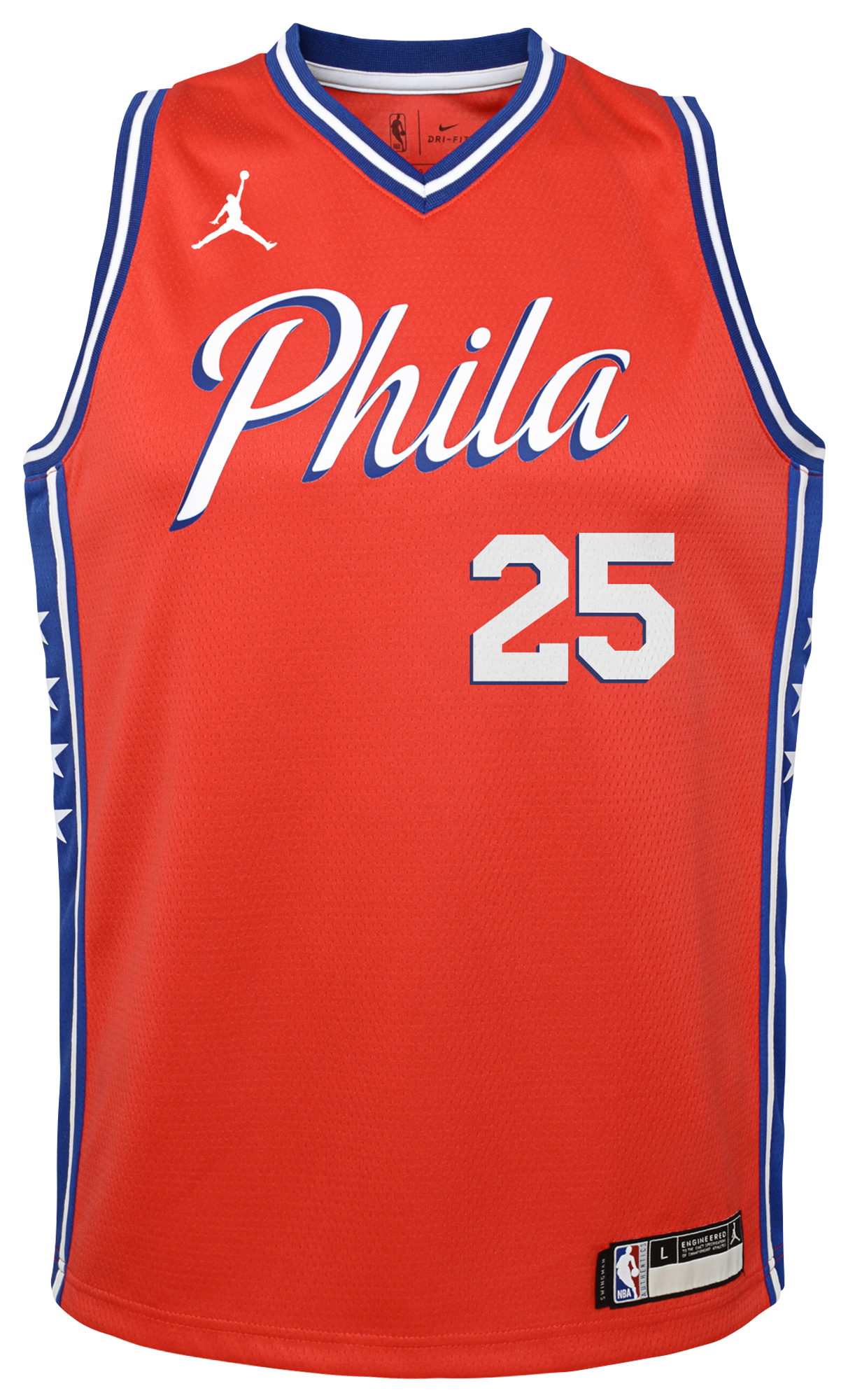 Boys' Grade School Simmons Ben Jordans 76ers Statement Swingman Jersey - Red