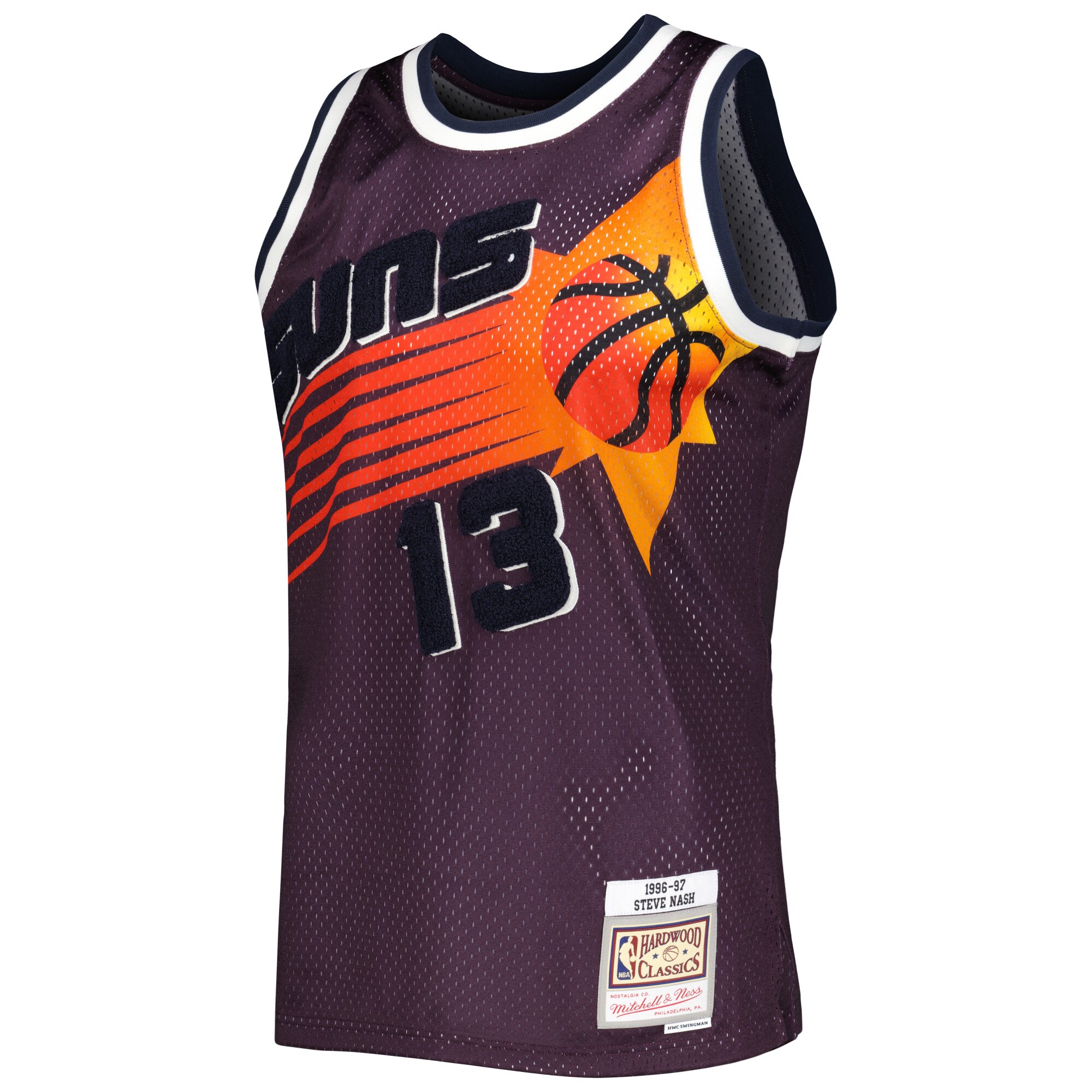 Steve Nash Phoenix Suns Mitchell & Ness Hardwood Classics Off-Court Swingman Jersey - Purple
